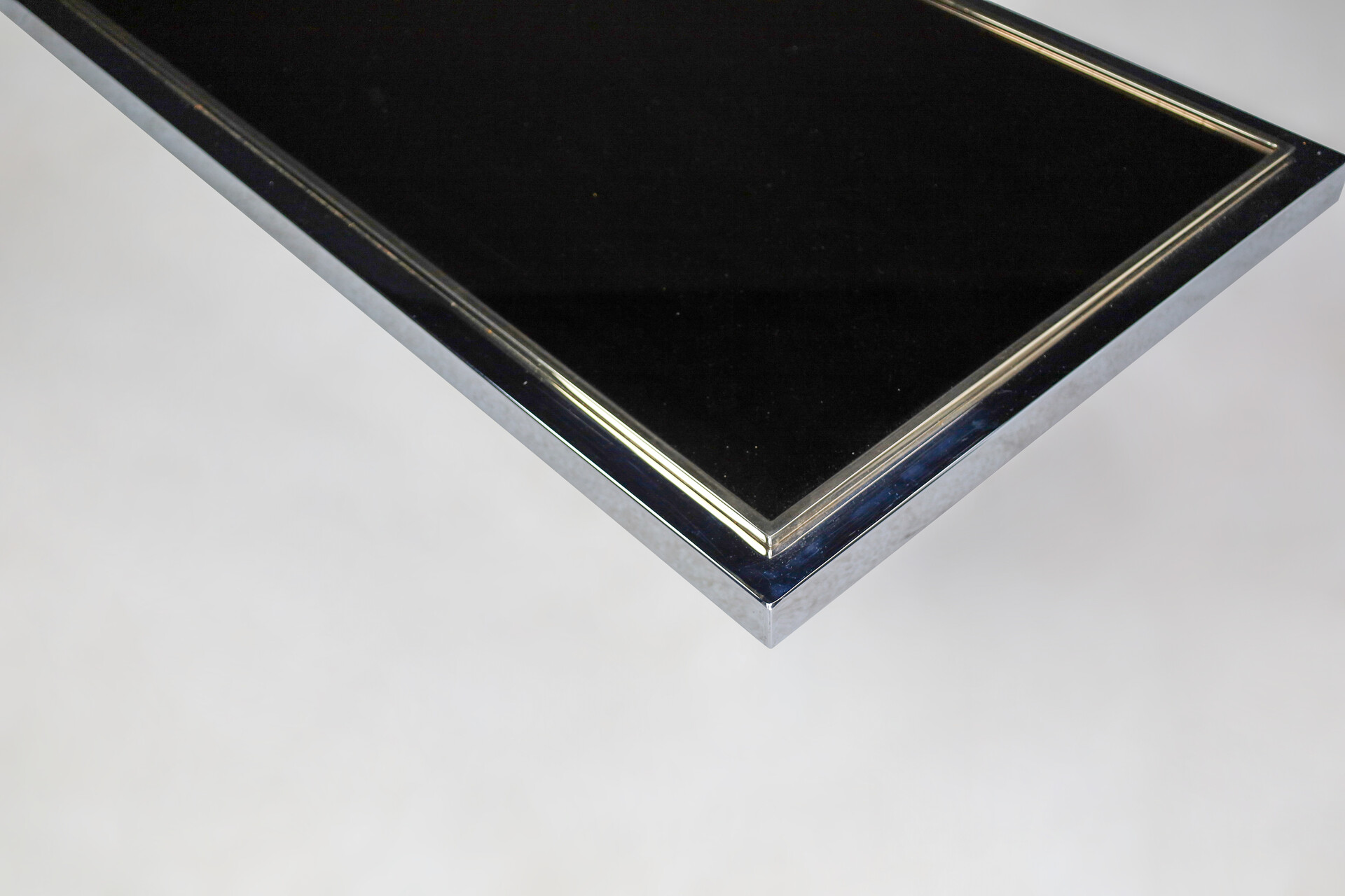 Mid century modern Roger Vanhevel mirrored coffee table,Belgium 1970s Late-20th century