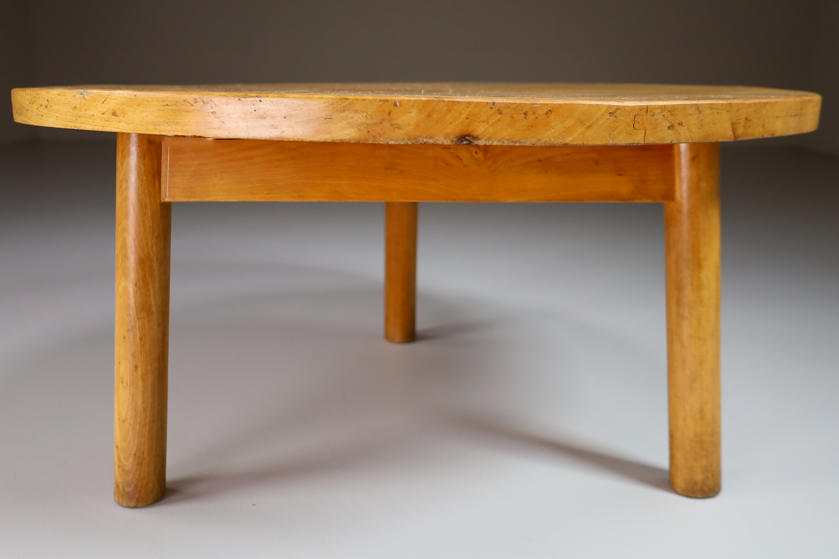 Mid century modern Round coffee table by Pierre Gautier-Delaye, France 1950s Mid-20th century