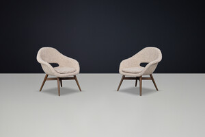 Mid century modern Sculptural Mid-Century Arm Chairs by Miroslav Navrátil, 1960s Mid-20th century