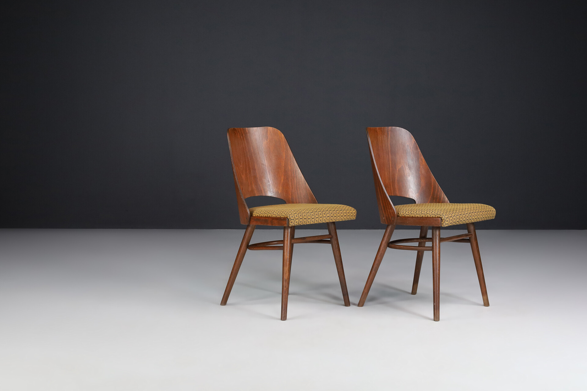 Mid century modern Set /13  Dining Chairs, Ton, Designed by Oswald Haerdtl, 1950s, Expo 58 Mid-20th century