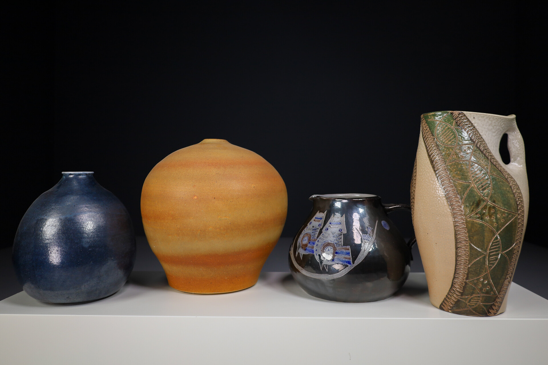Mid century modern Set of four ceramic vases / jugs Germany 1960/70s Mid-20th century