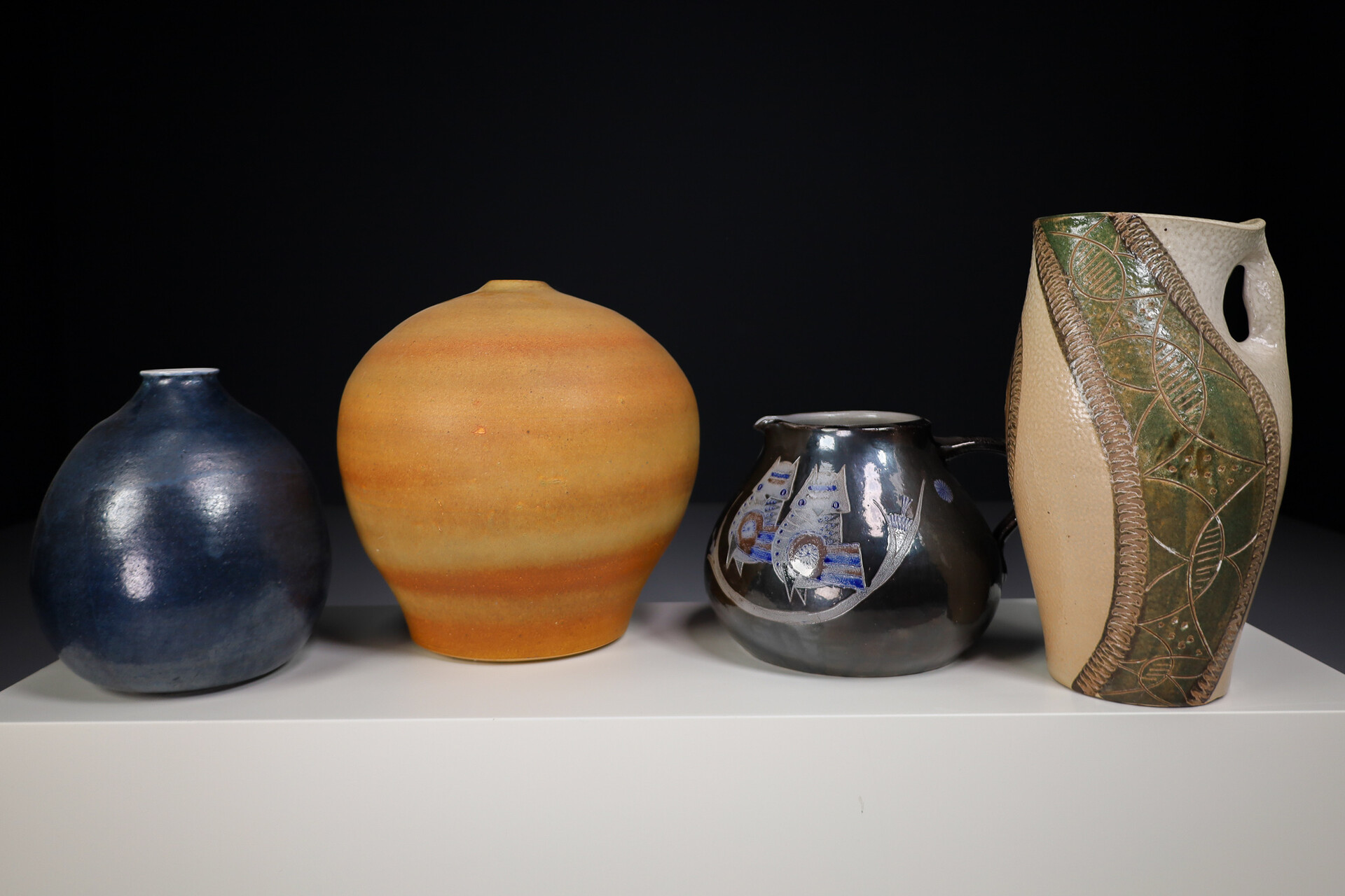 Mid century modern Set of four ceramic vases / jugs Germany 1960/70s Mid-20th century