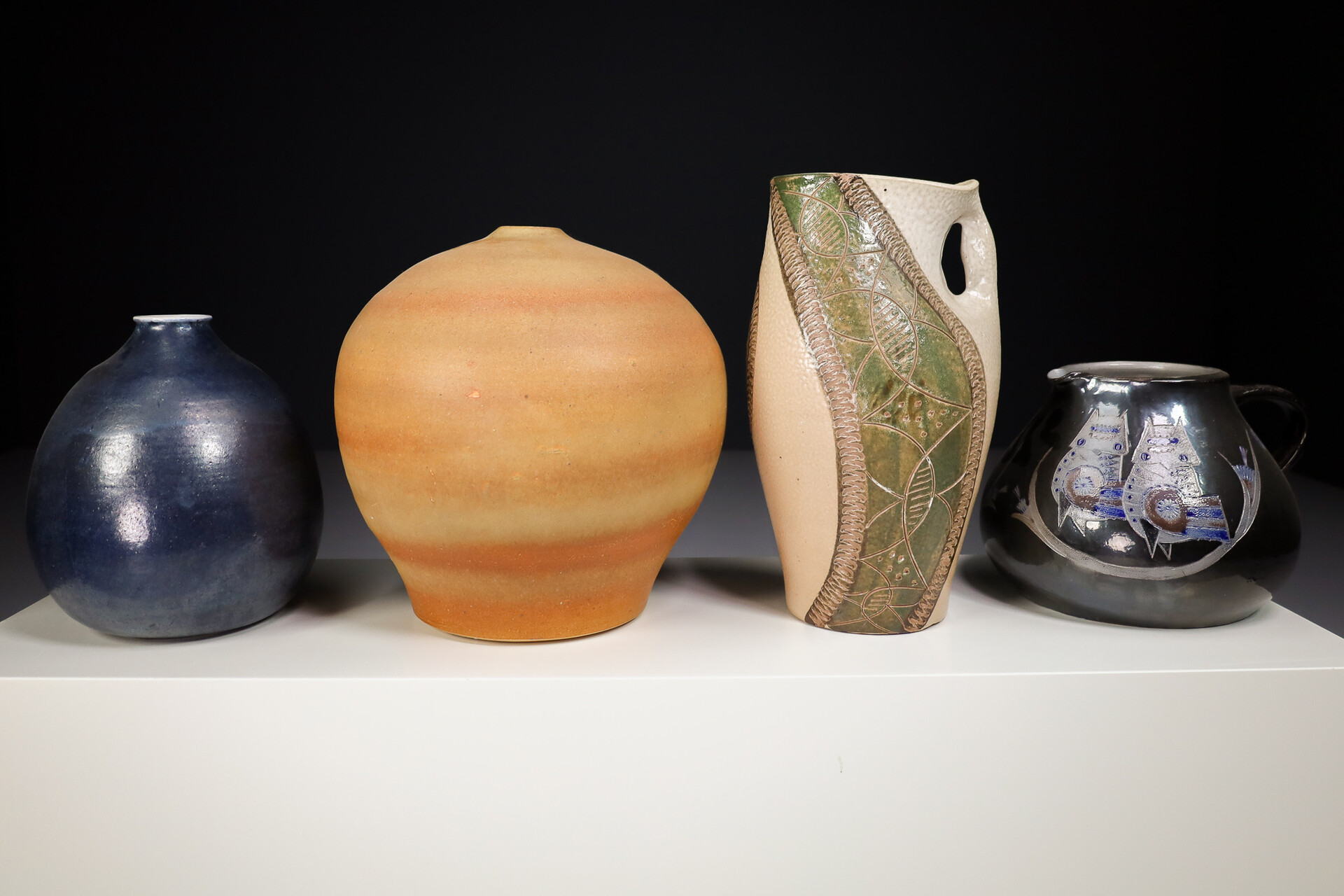 Mid century modern Set of four ceramic vases / jugs Germany 1960/70s Mid-20th century
