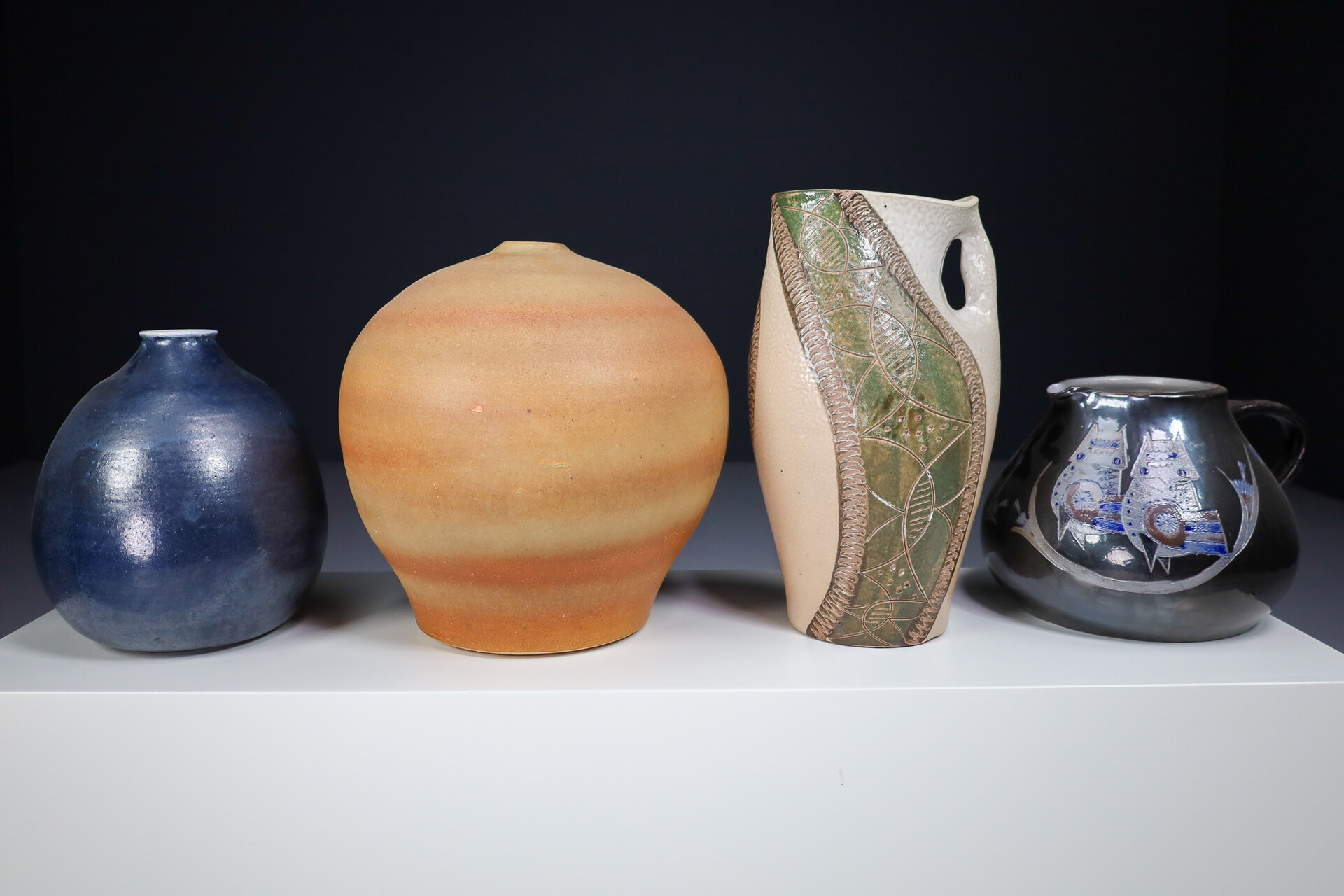 Mid century modern Set of four ceramic vases / jugs Germany 1960/70s Mid-20th century