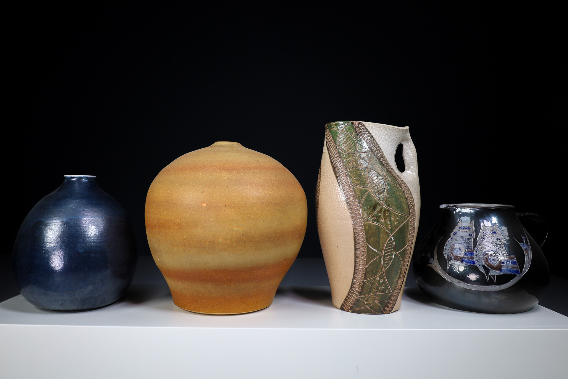 Mid century modern Set of four ceramic vases / jugs Germany 1960/70s Mid-20th century