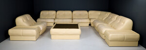 Mid century modern Sofa Landscape in Leather by Rimo Maturi for Mimo Padova´Nuvolone´ Italy 1970's Late-20th century