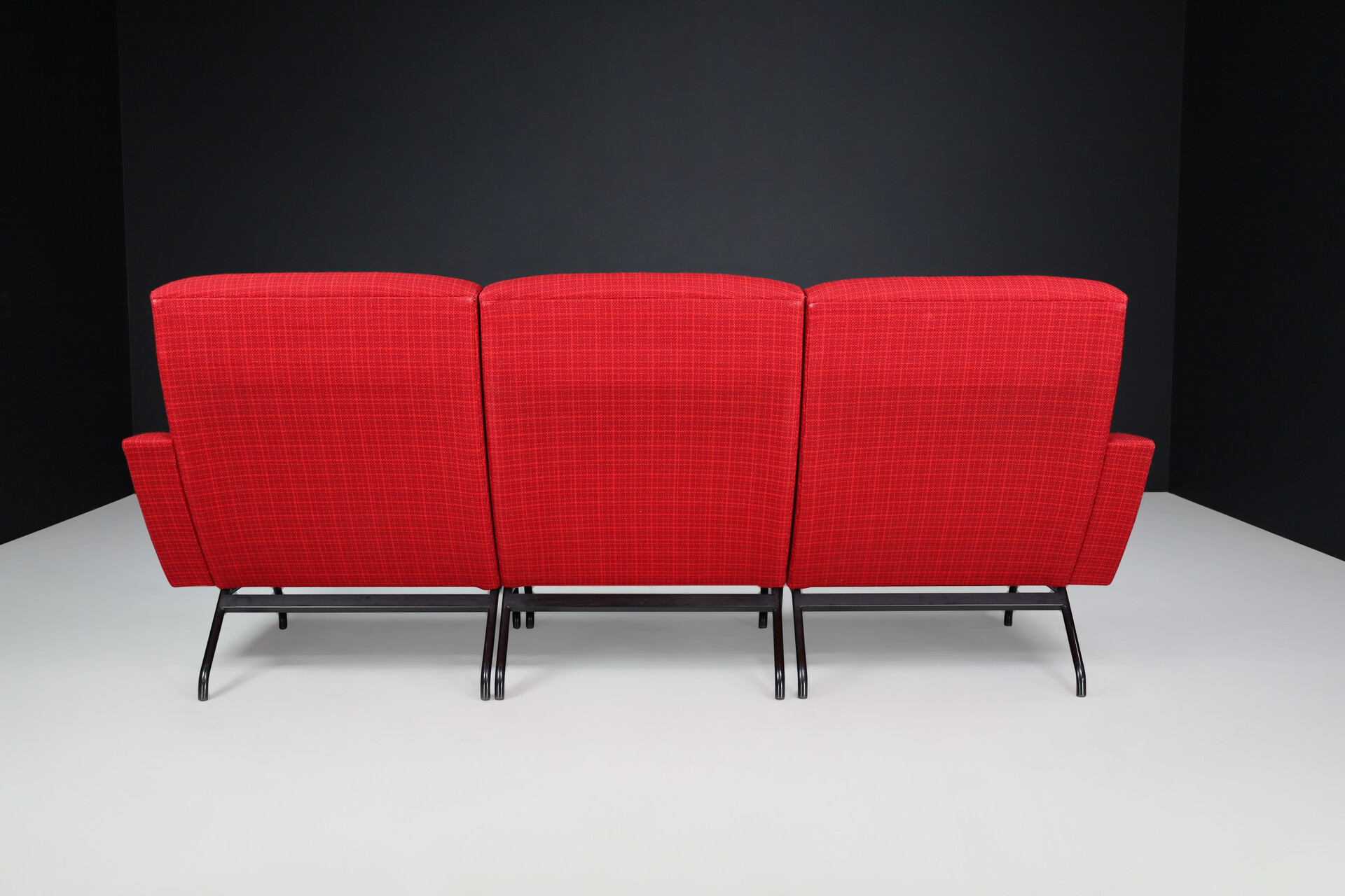 Mid century modern Sofa set/3 By Joseph Andre Motte For Steiner France 1950s Mid-20th century