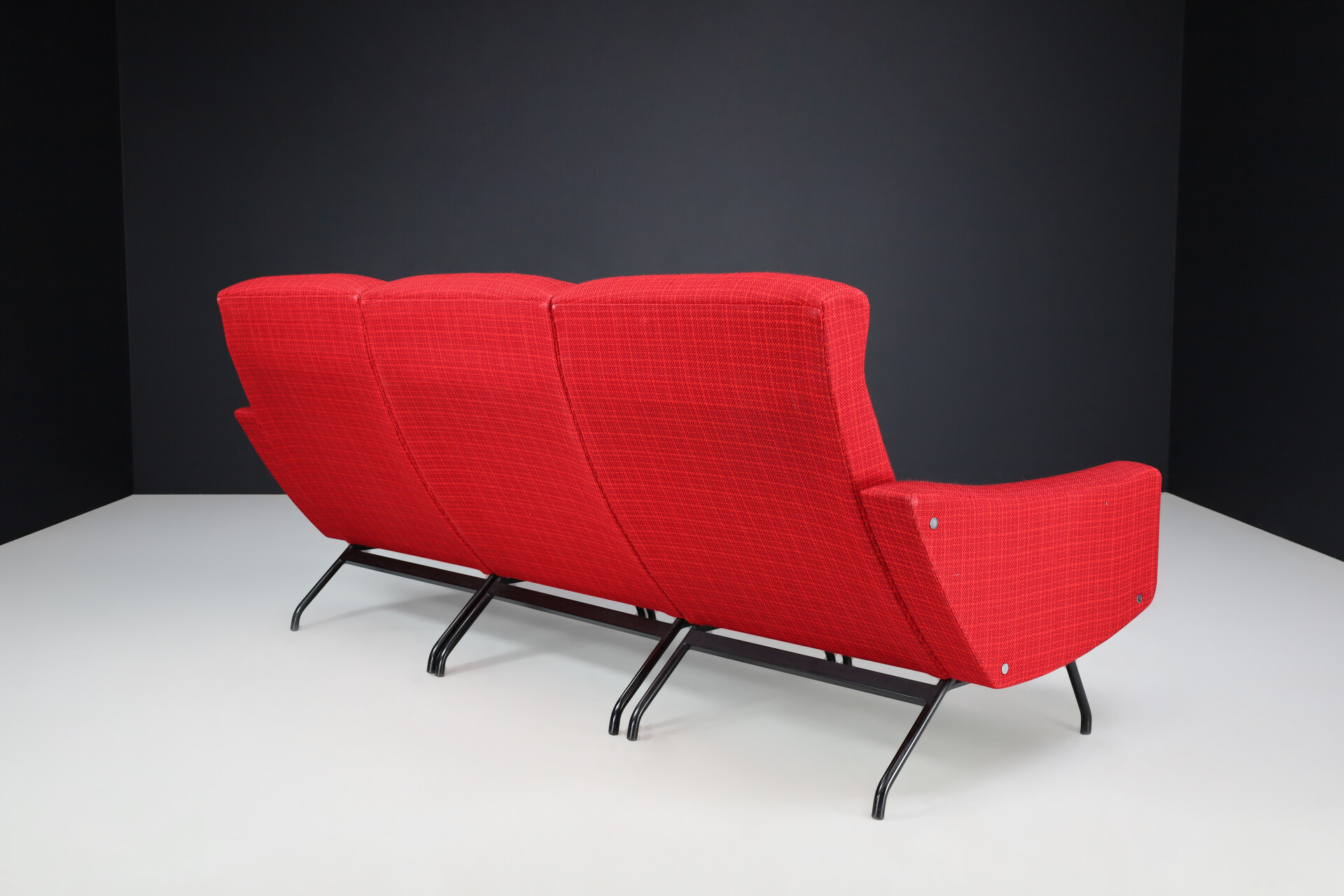 Mid century modern Sofa set/3 By Joseph Andre Motte For Steiner France 1950s Mid-20th century