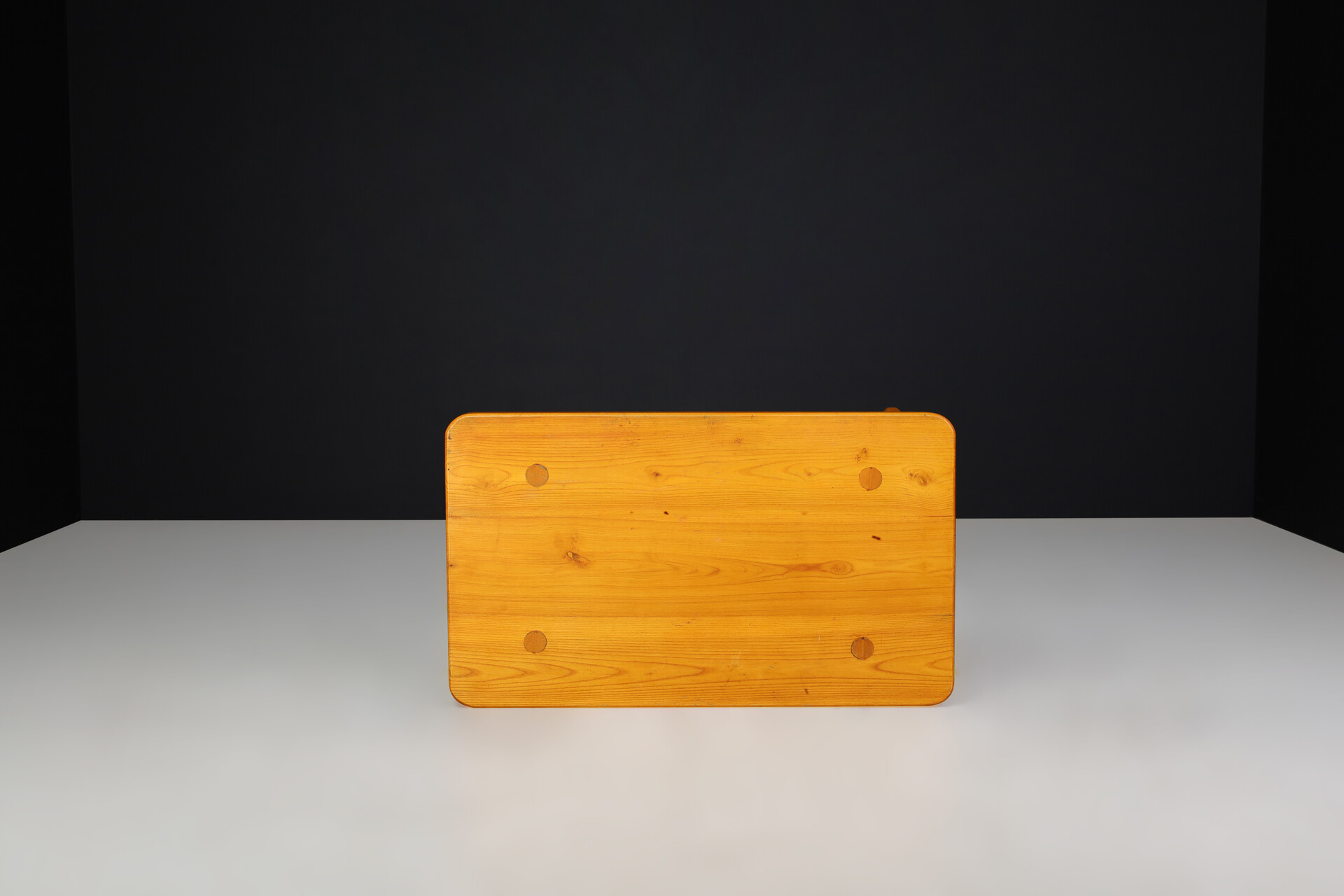 Mid century modern Solid pine coffee table, France 1960s Mid-20th century