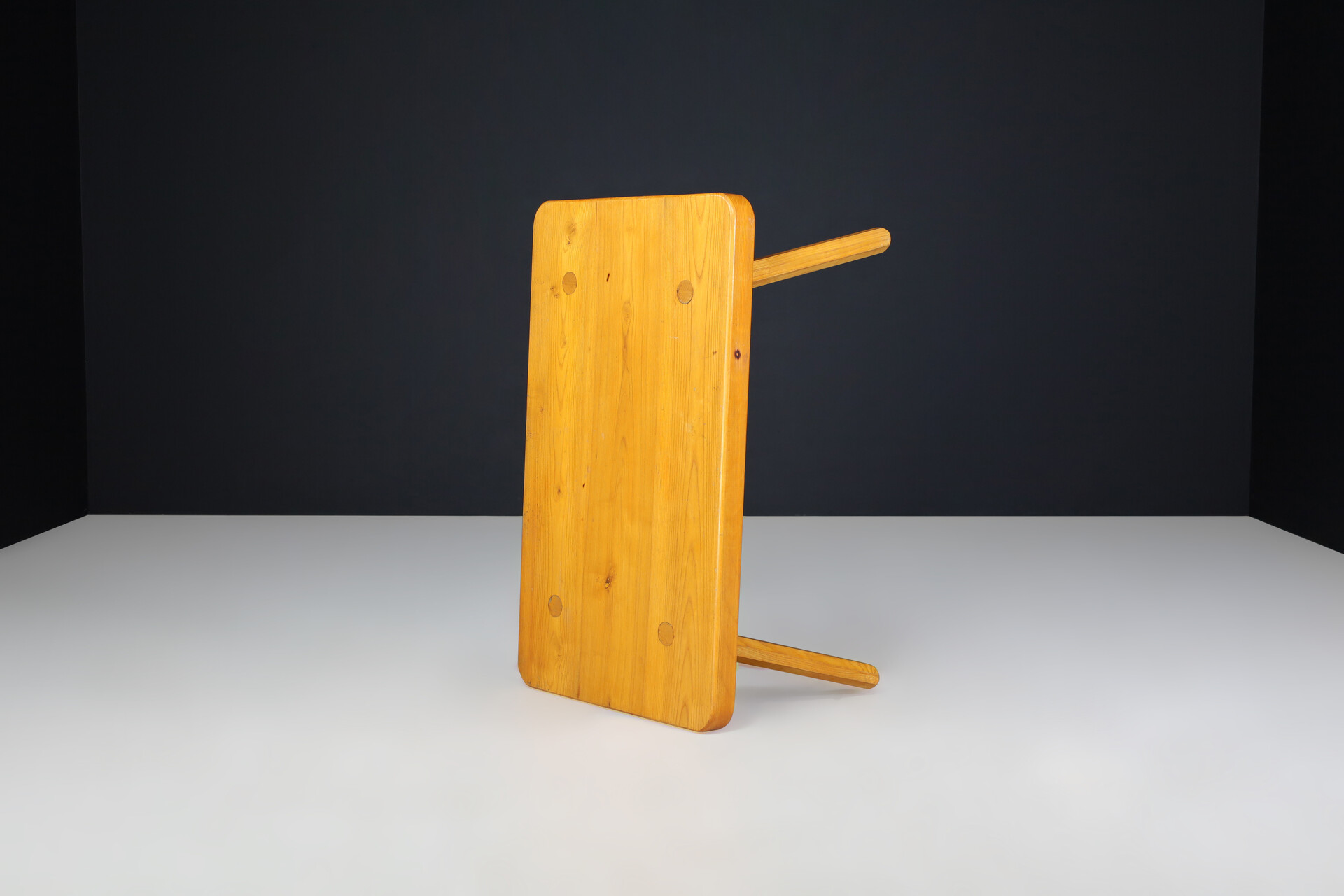 Mid century modern Solid pine coffee table, France 1960s Mid-20th century