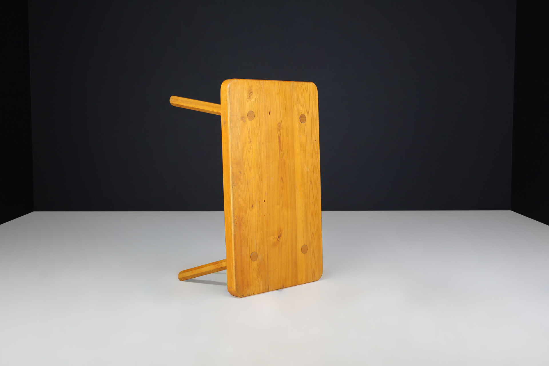 Mid century modern Solid pine coffee table, France 1960s Mid-20th century