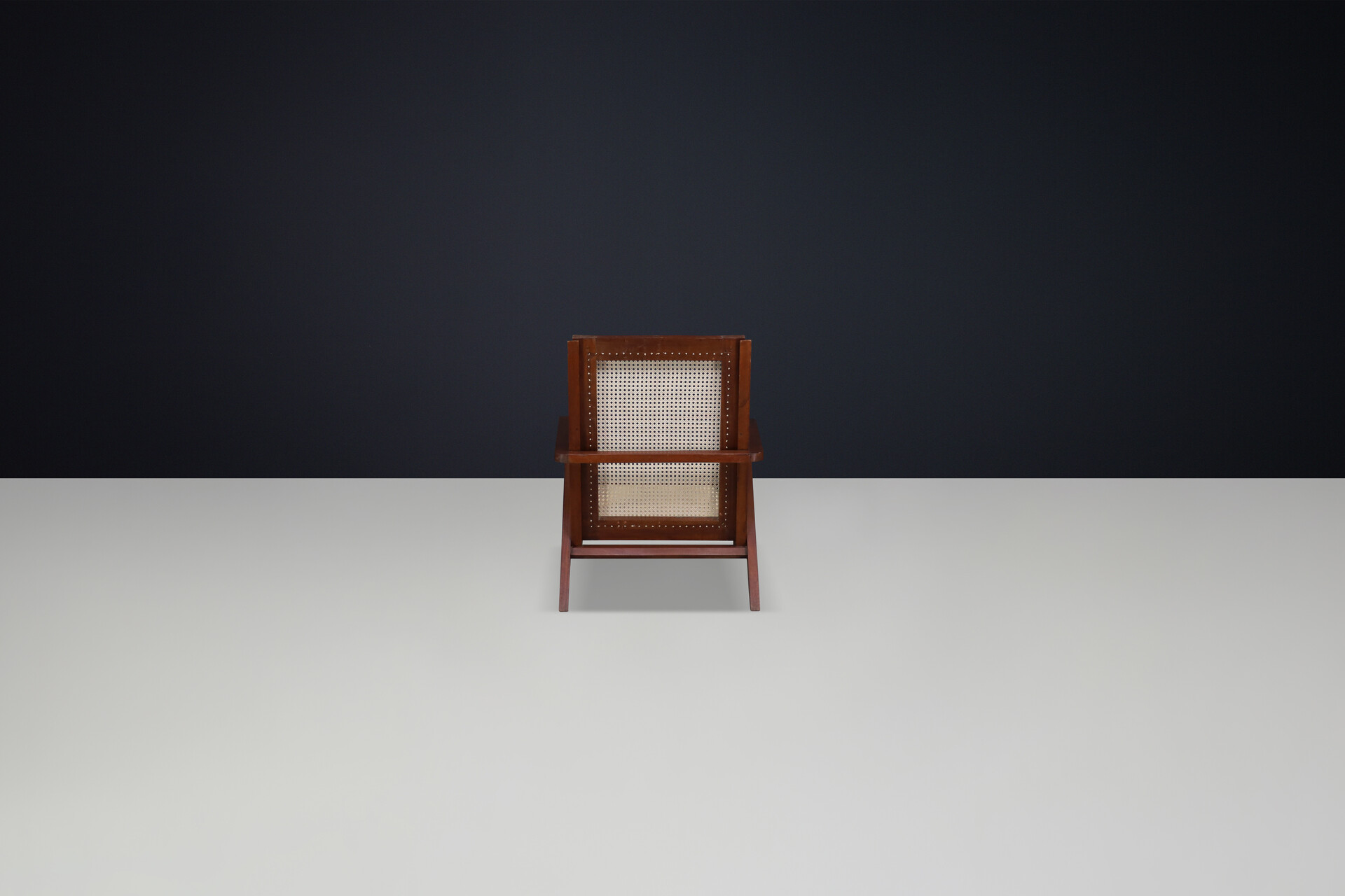 Mid century modern Teak and Cane armchair, France 1950s Mid-20th century