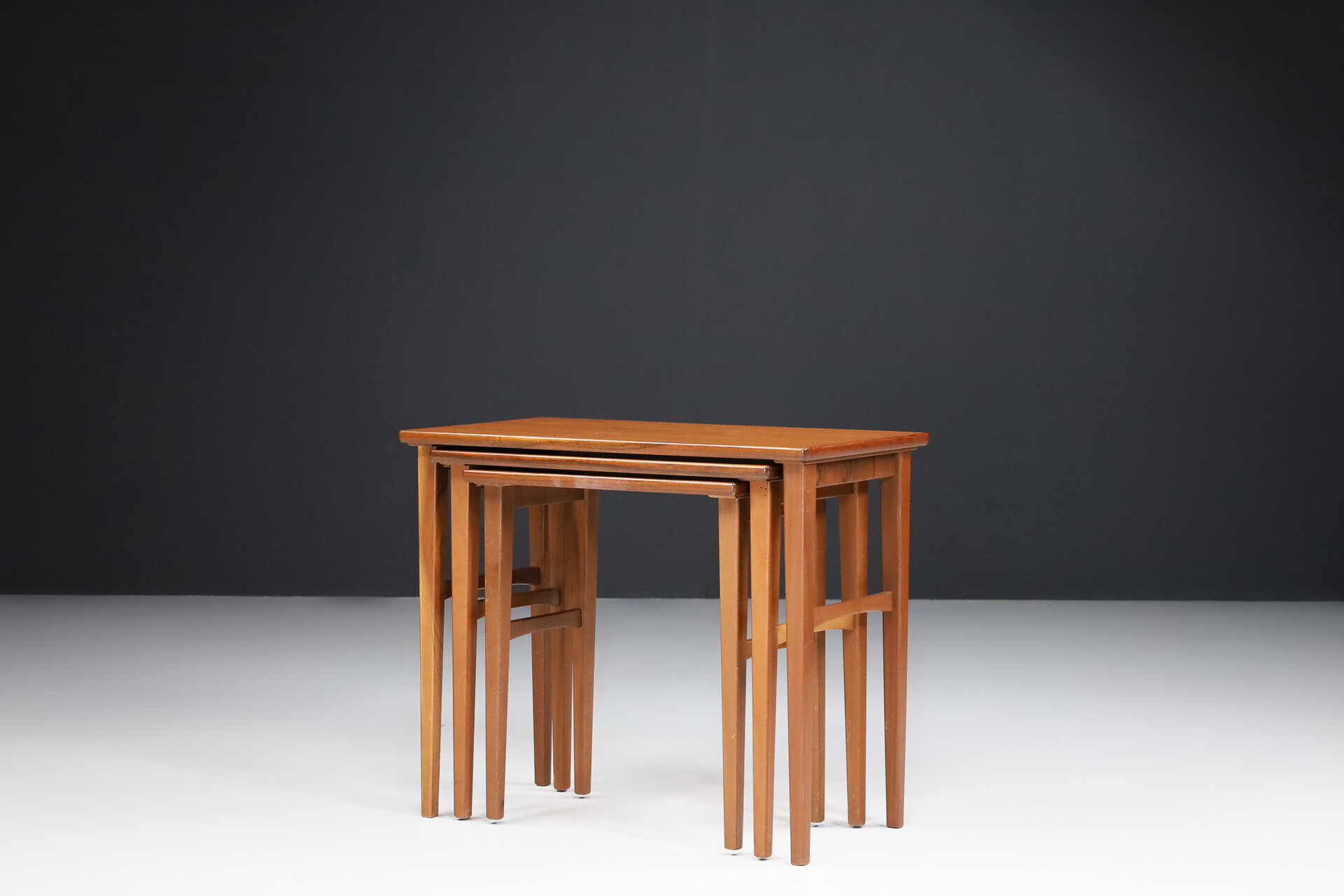 Mid century modern Teak nesting tables, Denmark 1960s Mid-20th century