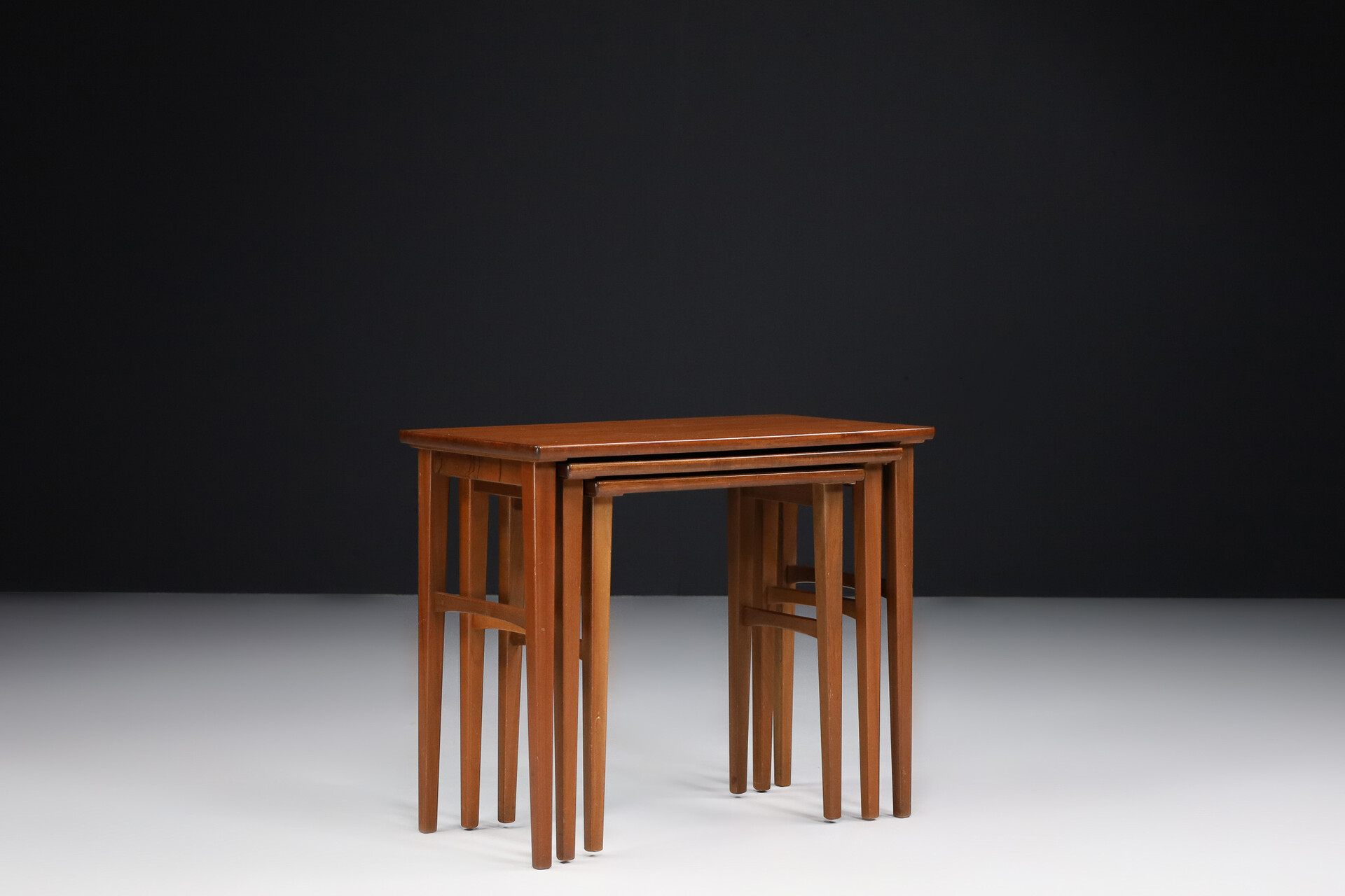 Mid century modern Teak nesting tables, Denmark 1960s Mid-20th century