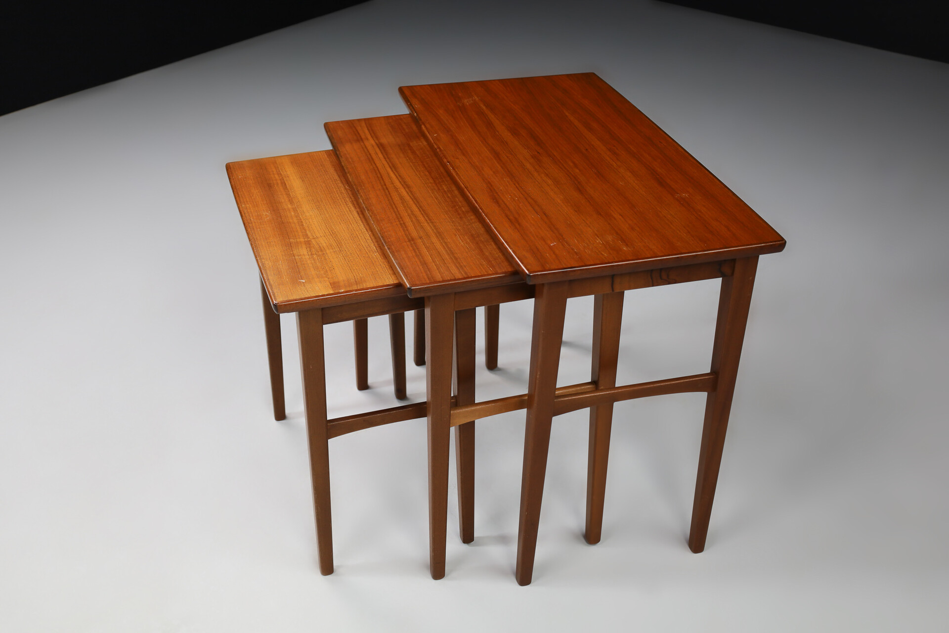 Mid century modern Teak nesting tables, Denmark 1960s Mid-20th century
