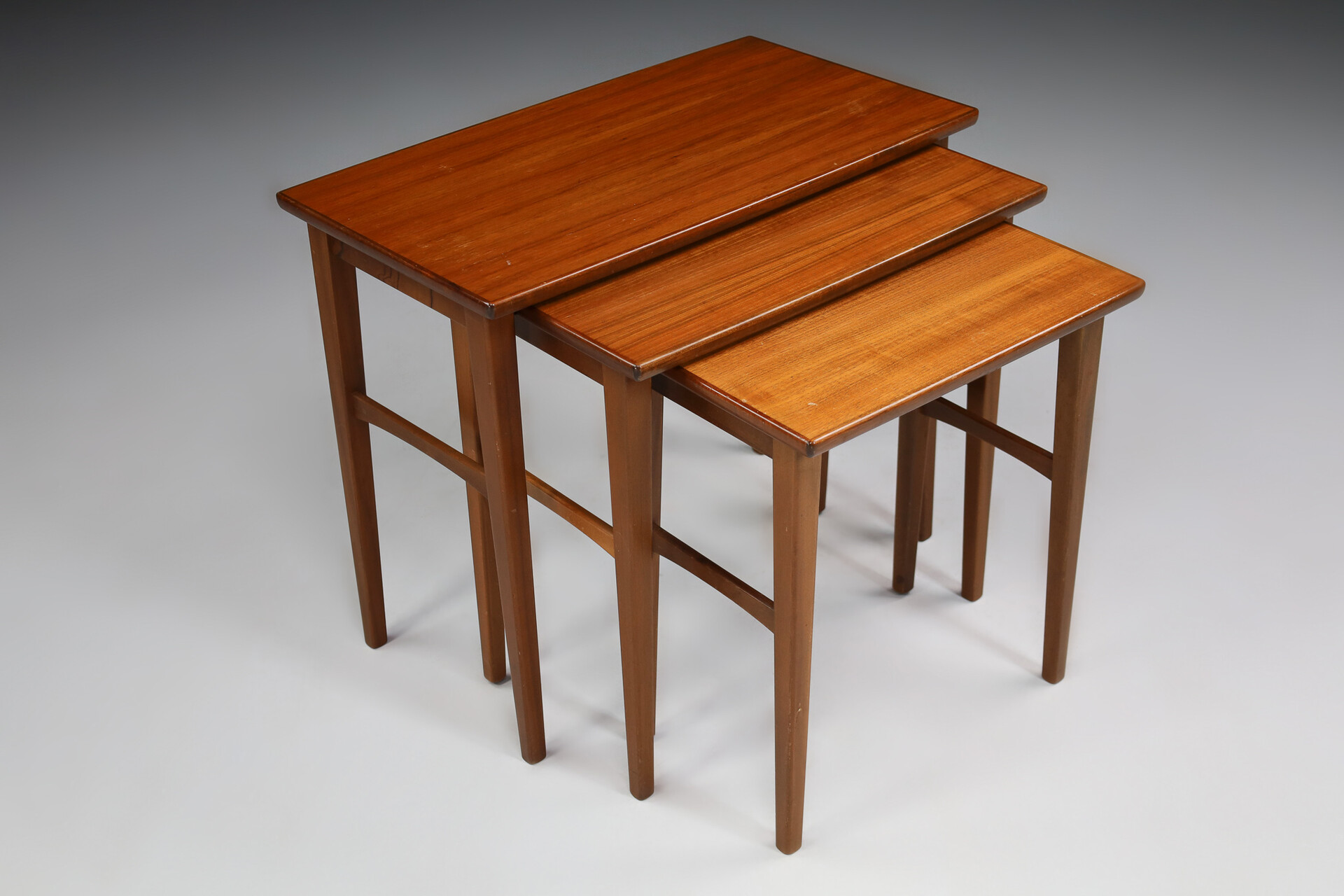 Mid century modern Teak nesting tables, Denmark 1960s Mid-20th century