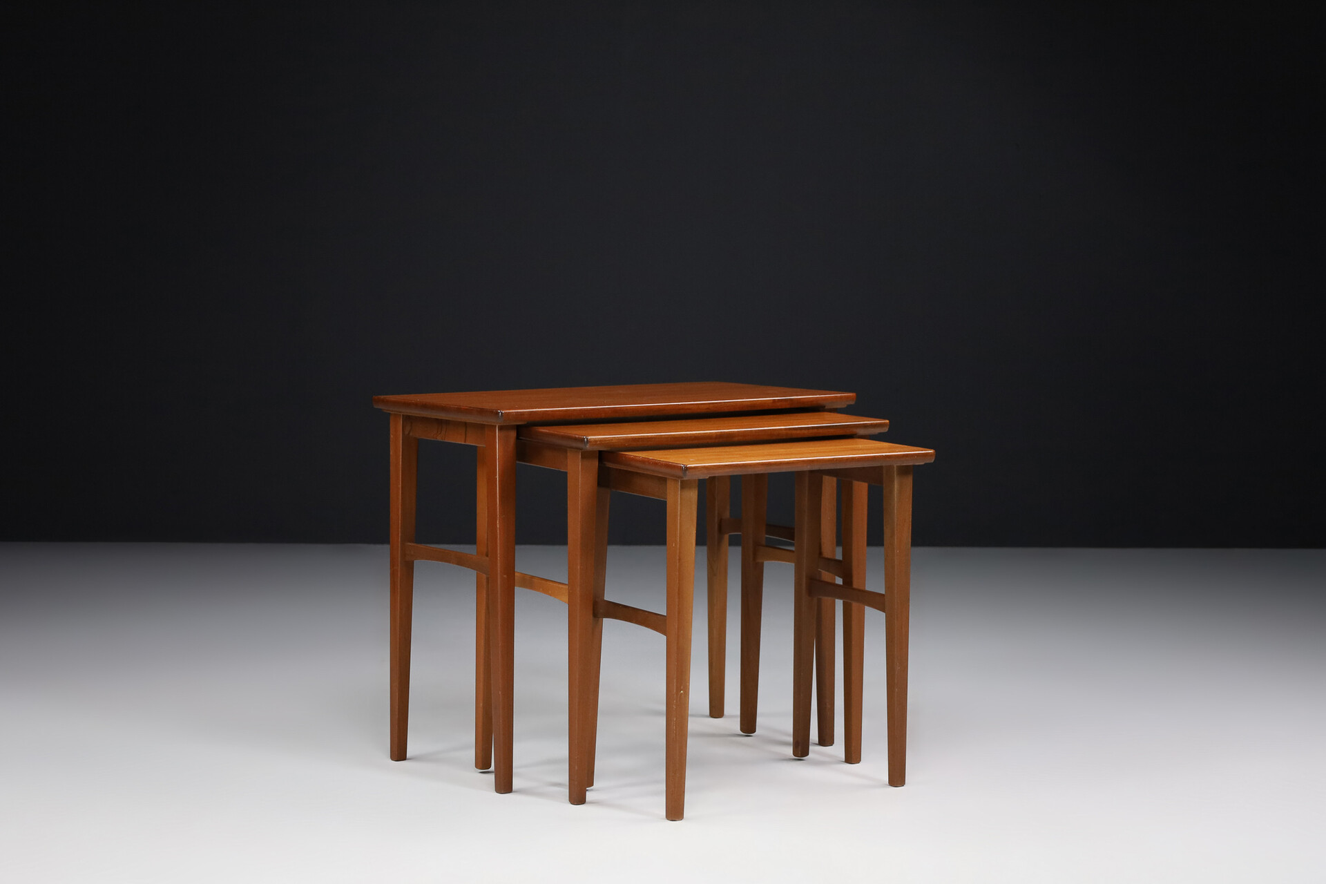 Mid century modern Teak nesting tables, Denmark 1960s Mid-20th century