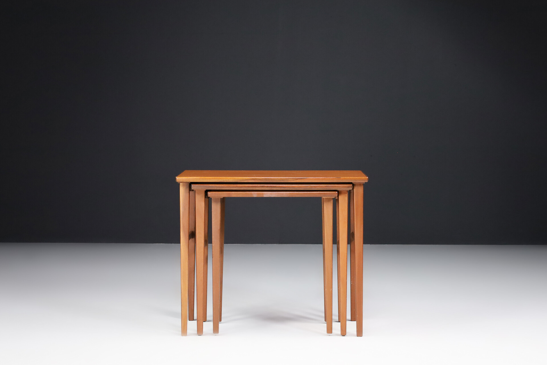 Mid century modern Teak nesting tables, Denmark 1960s Mid-20th century
