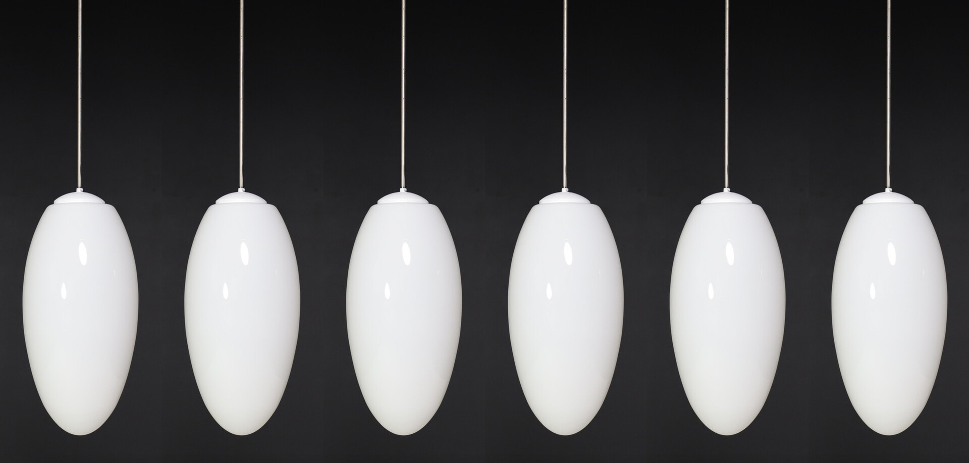Mid century modern Teardrop Opaline Glass Pendants, Europe, 1960s Mid-20th century
