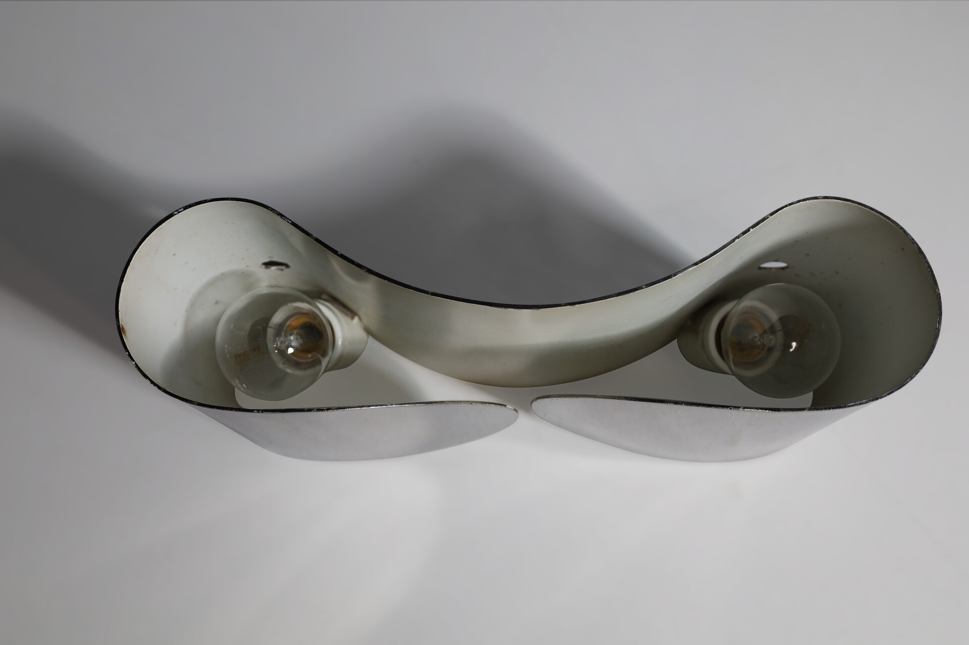 Mid century modern Tobia Scarpa Chromed Steel Sconce 