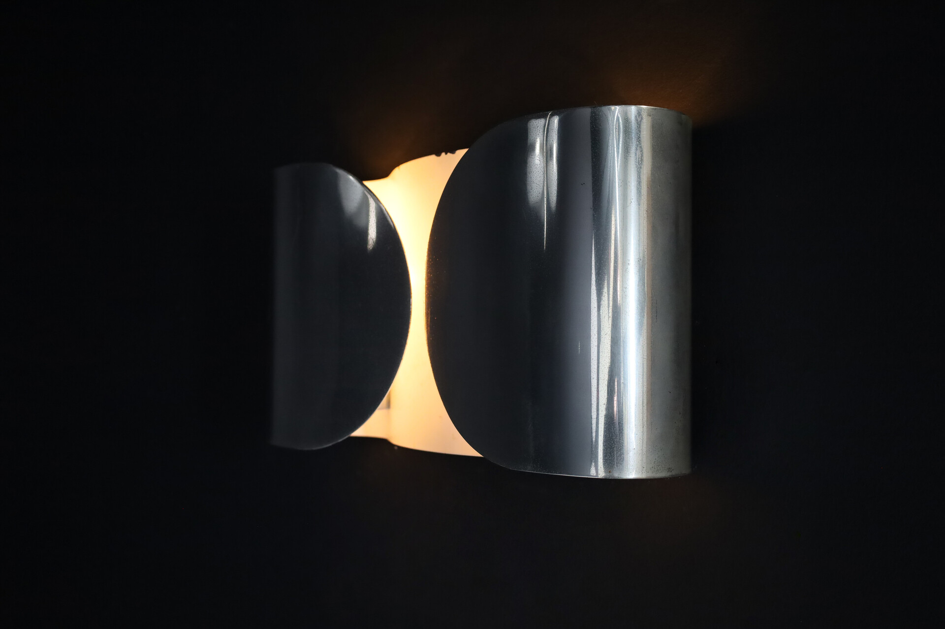 Mid century modern Tobia Scarpa Chromed Steel Sconce 