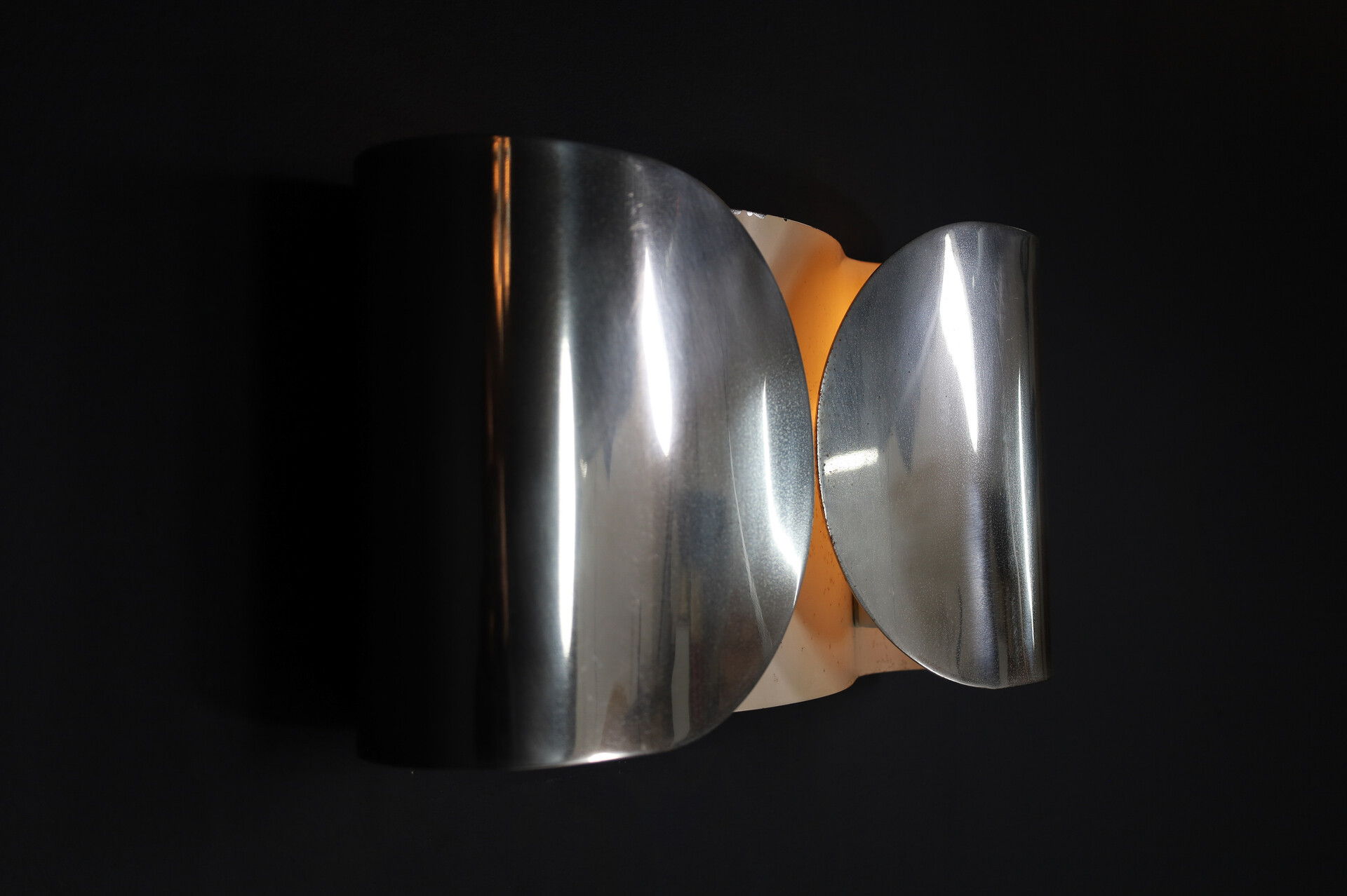 Mid century modern Tobia Scarpa Chromed Steel Sconce 