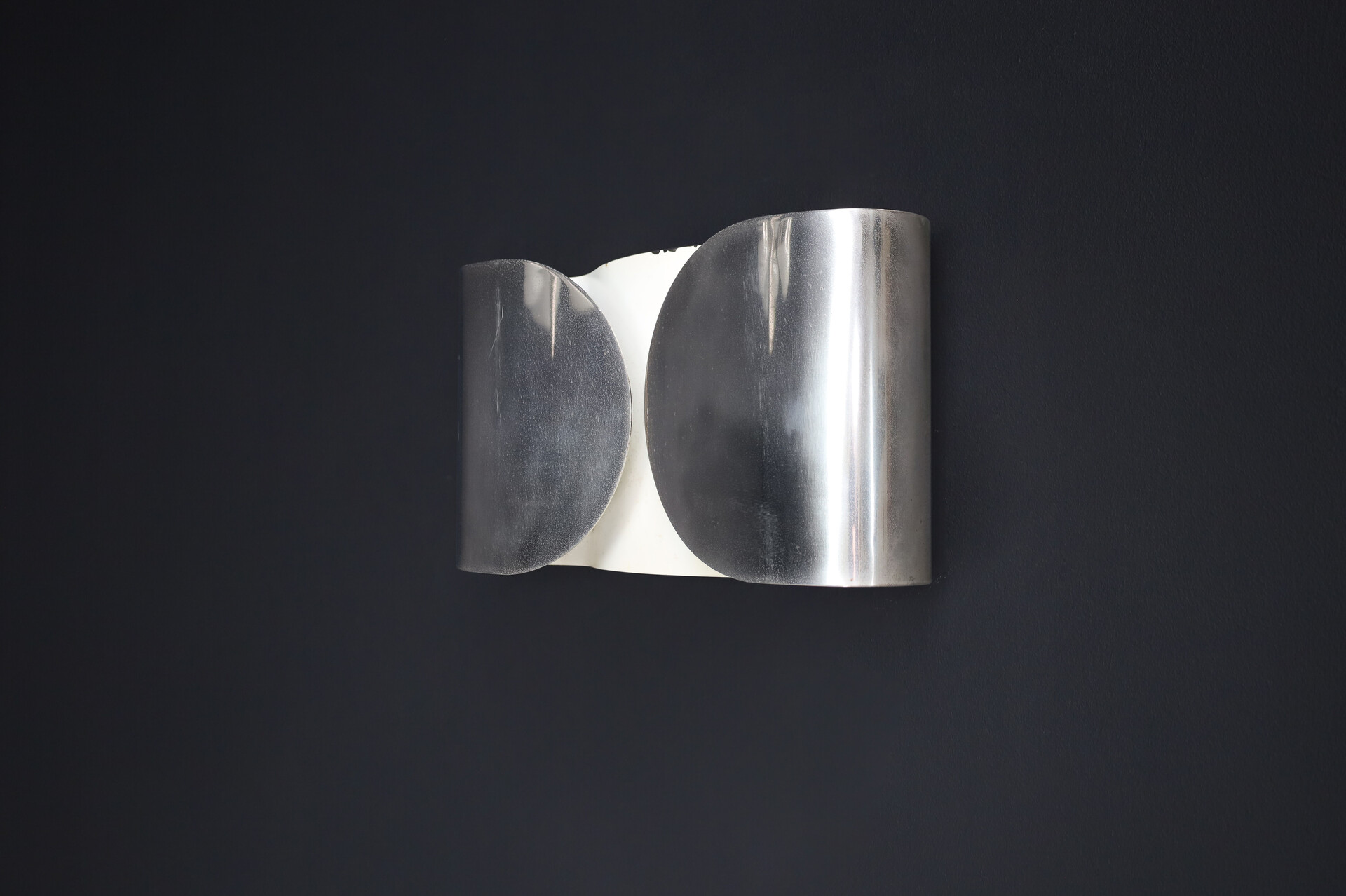 Mid century modern Tobia Scarpa Chromed Steel Sconce 