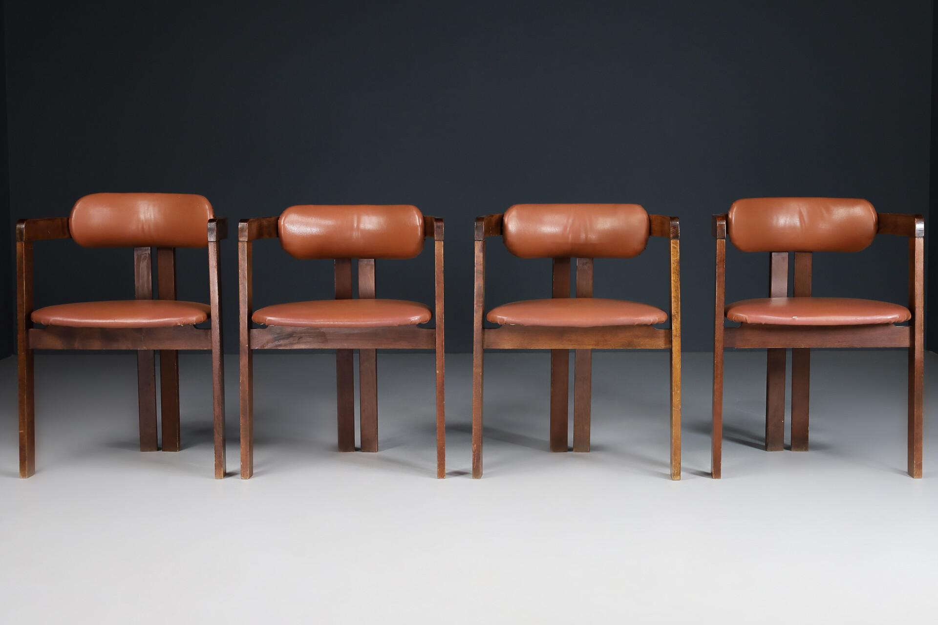 Mid century modern TOBIA SCARPA PIGRECO DINING CHAIRS, Italy 1970S Mid-20th century