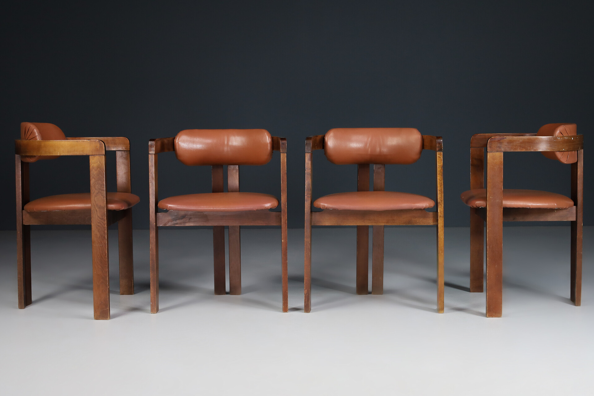 Mid century modern TOBIA SCARPA PIGRECO DINING CHAIRS, Italy 1970S Mid-20th century