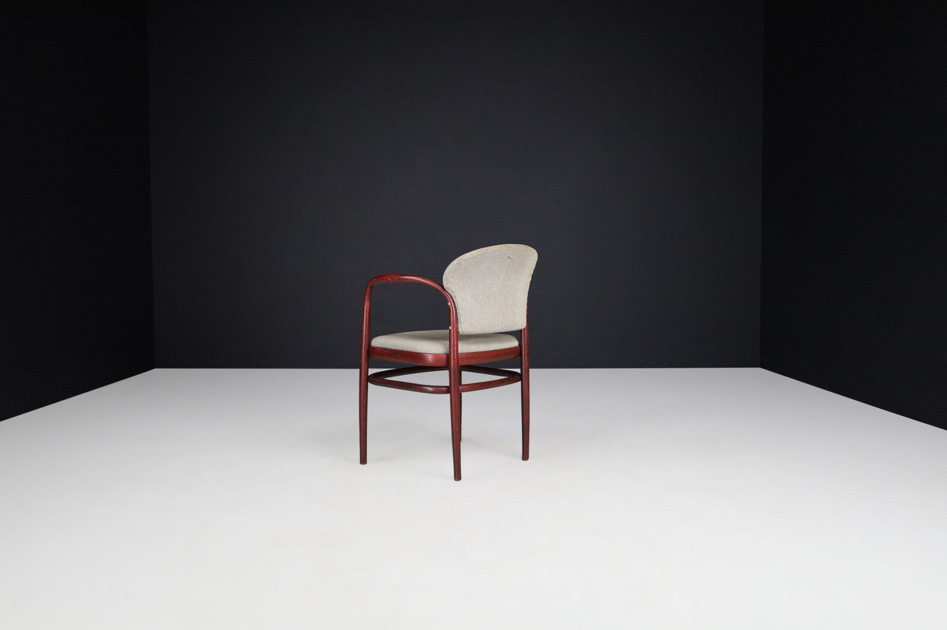 Mid century modern TON Bentwood Armchairs in original Upholstery, 1950s Mid-20th century