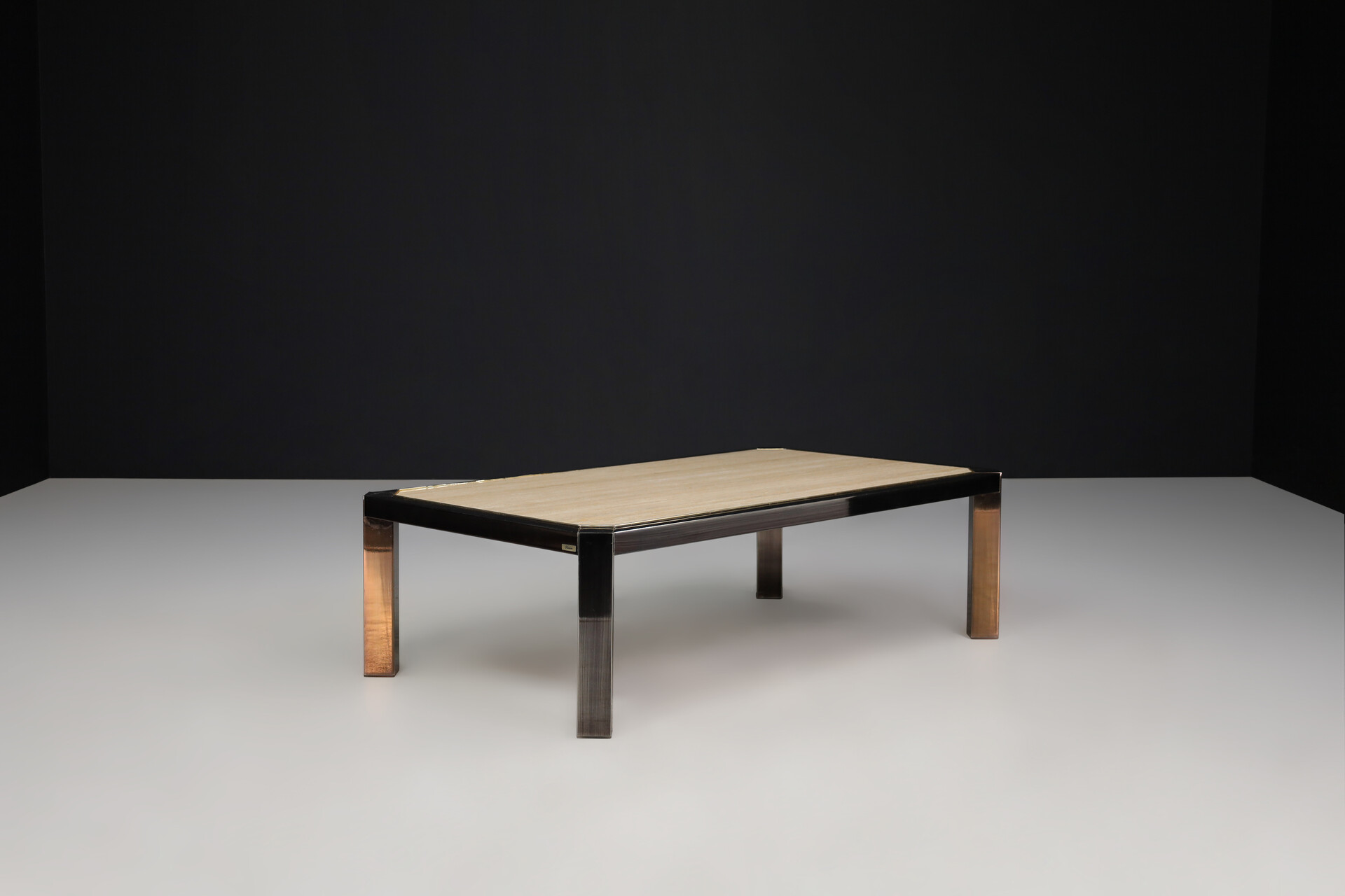 Mid century modern Travertin Coffee Table by Fedam Design Belgium 1970s Mid-20th century