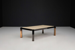 Mid century modern Travertin Coffee Table by Fedam Design Belgium 1970s Mid-20th century