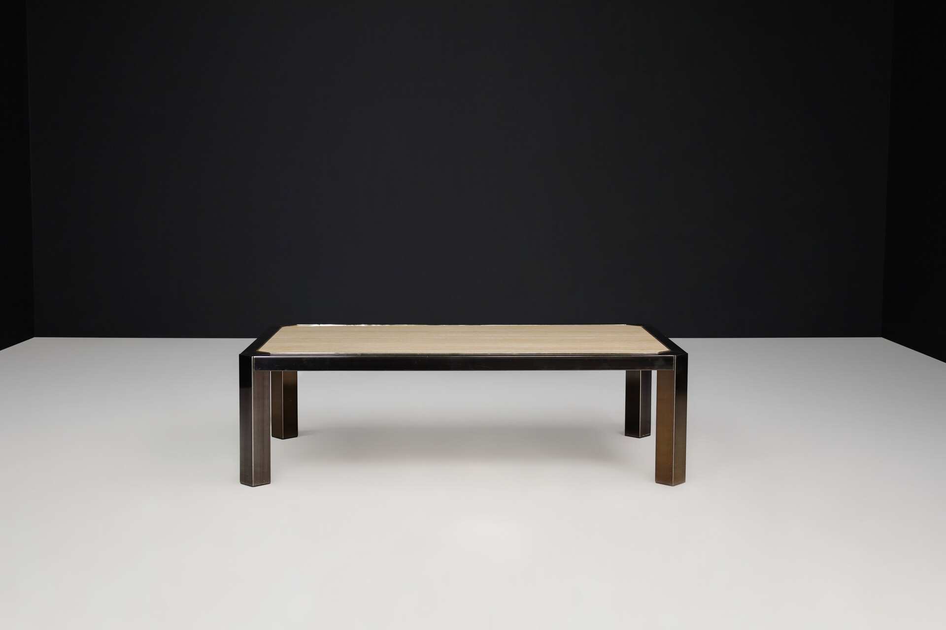 Mid century modern Travertin Coffee Table by Fedam Design Belgium 1970s Mid-20th century