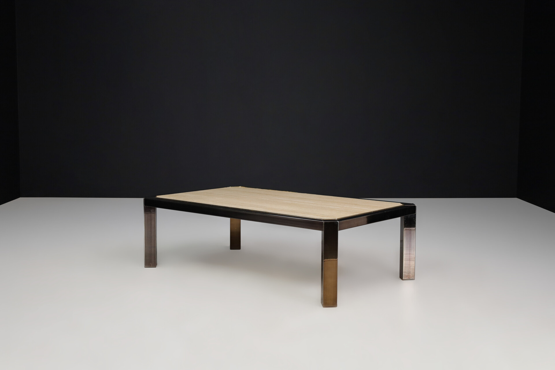 Mid century modern Travertin Coffee Table by Fedam Design Belgium 1970s Mid-20th century