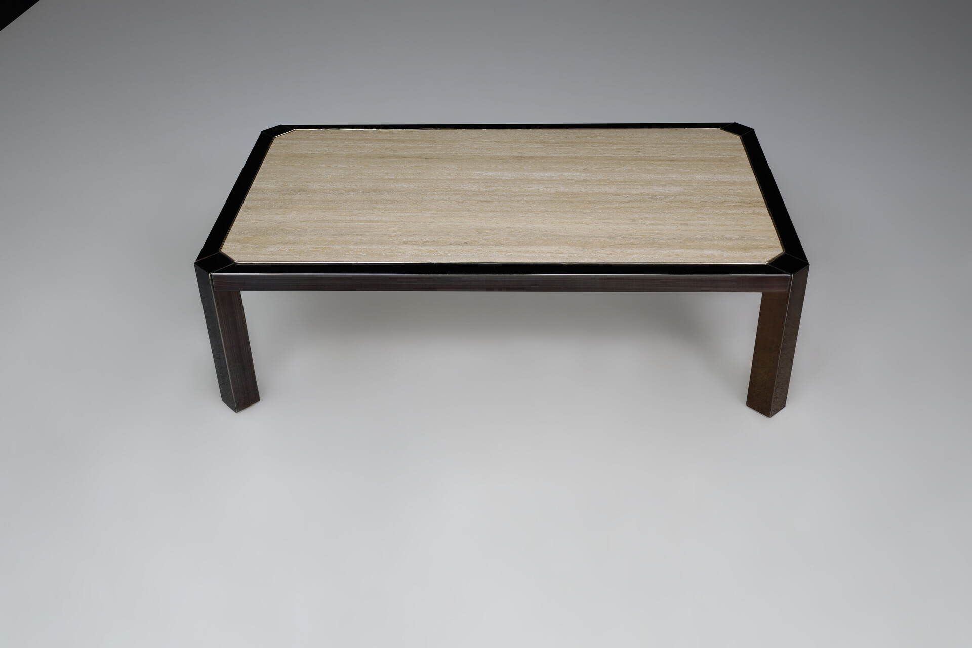 Mid century modern Travertin Coffee Table by Fedam Design Belgium 1970s Mid-20th century