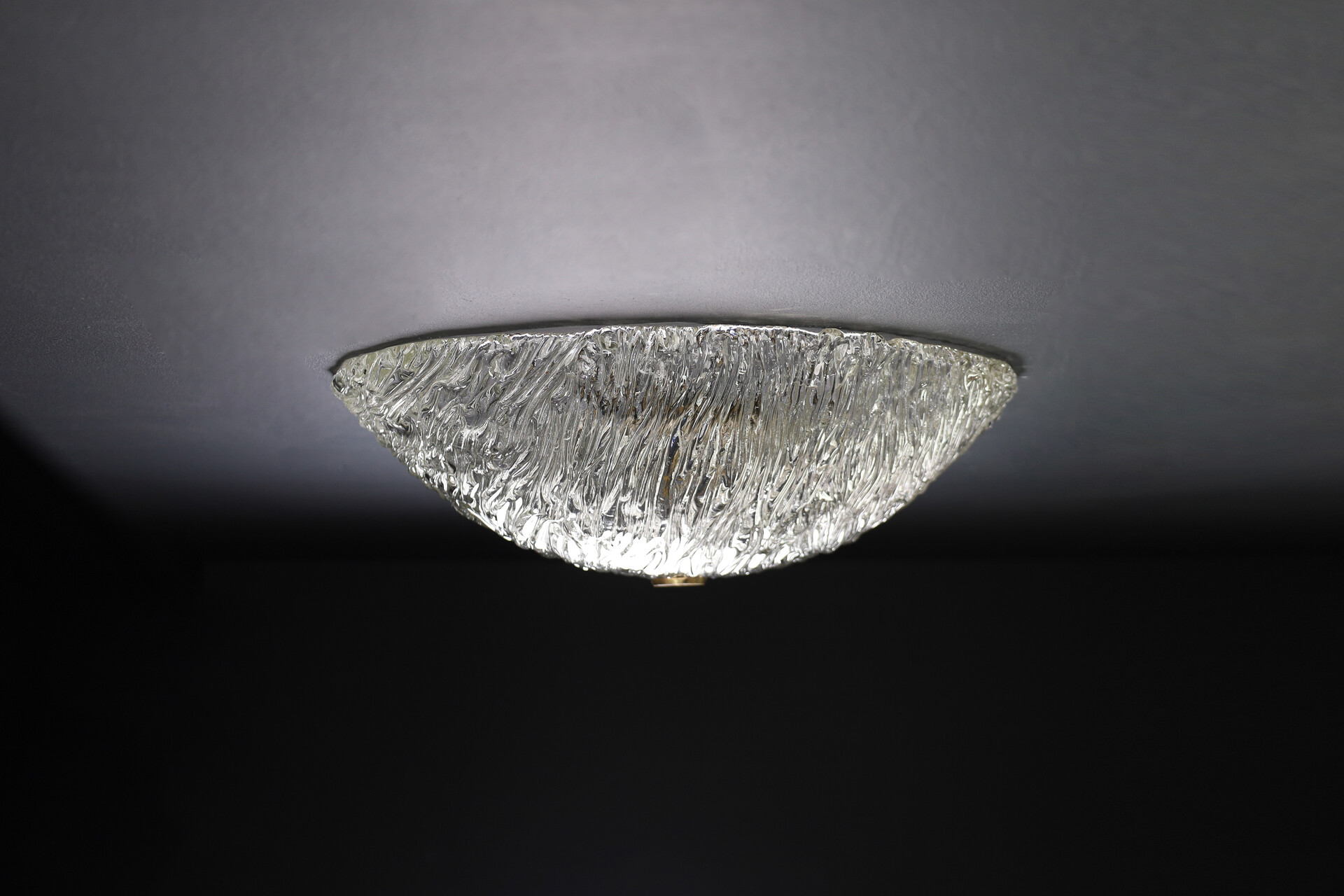 Mid century modern Venini Murano Flush Mount Wall lights from the Bambù series, made in Italy 1950 Mid-20th century