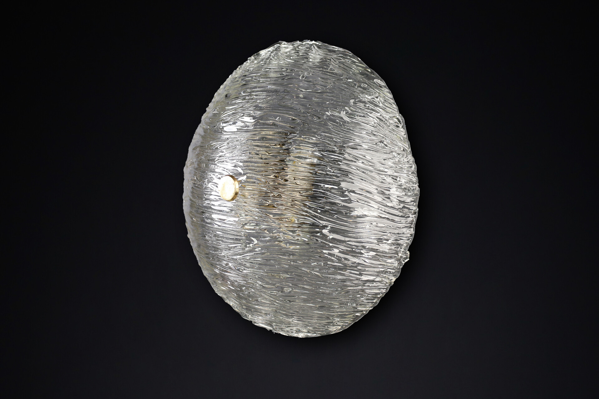 Mid century modern Venini Murano Flush Mount Wall lights from the Bambù series, made in Italy 1950 Mid-20th century