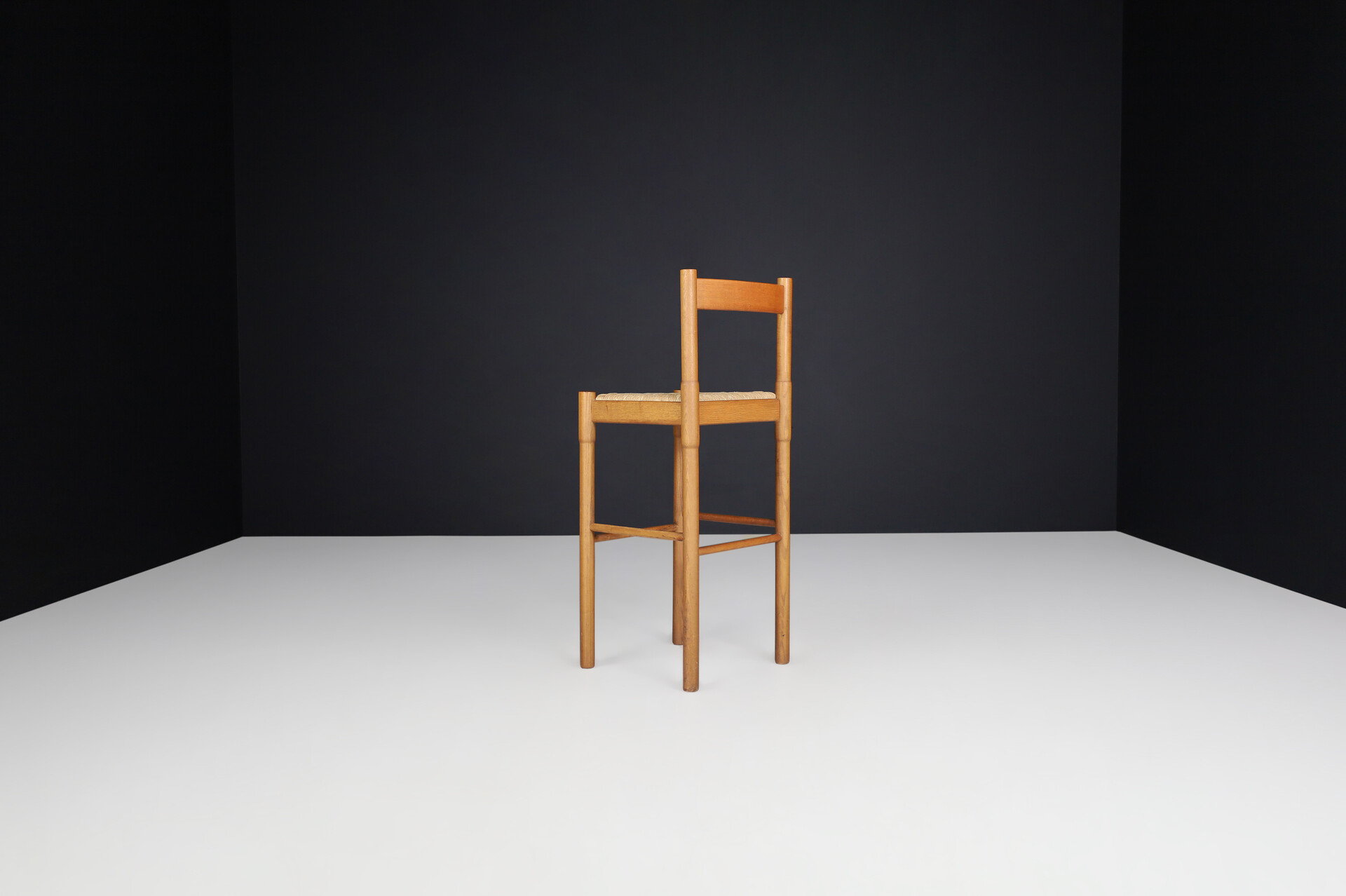Mid century modern Vico Magistretti for Cassina bar stools in ash and rush Italy, 1960s Mid-20th century