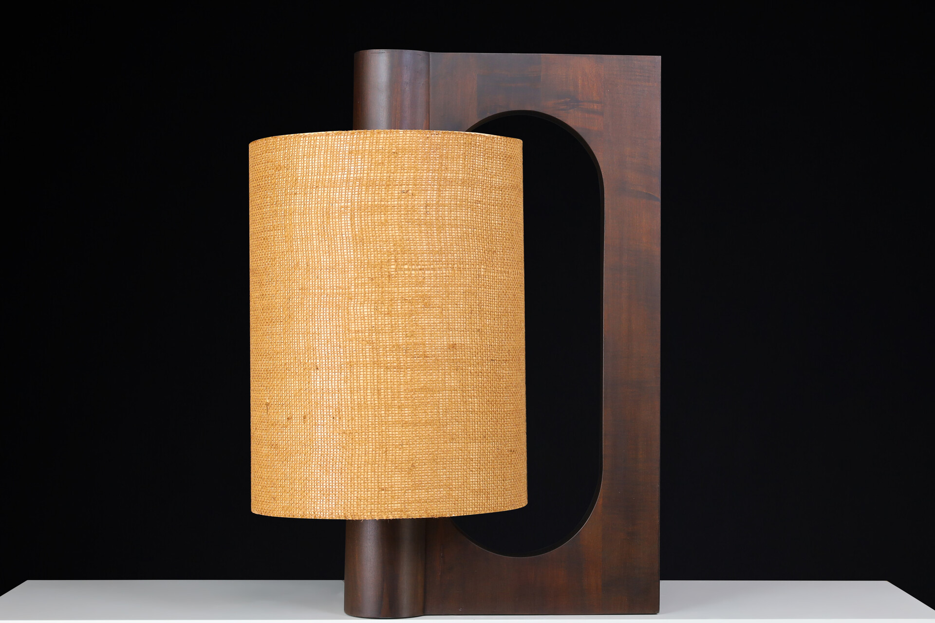 Mid century modern Vladimír Nývlt Solid Wood Table Lamp, Praque 1970s Late-20th century