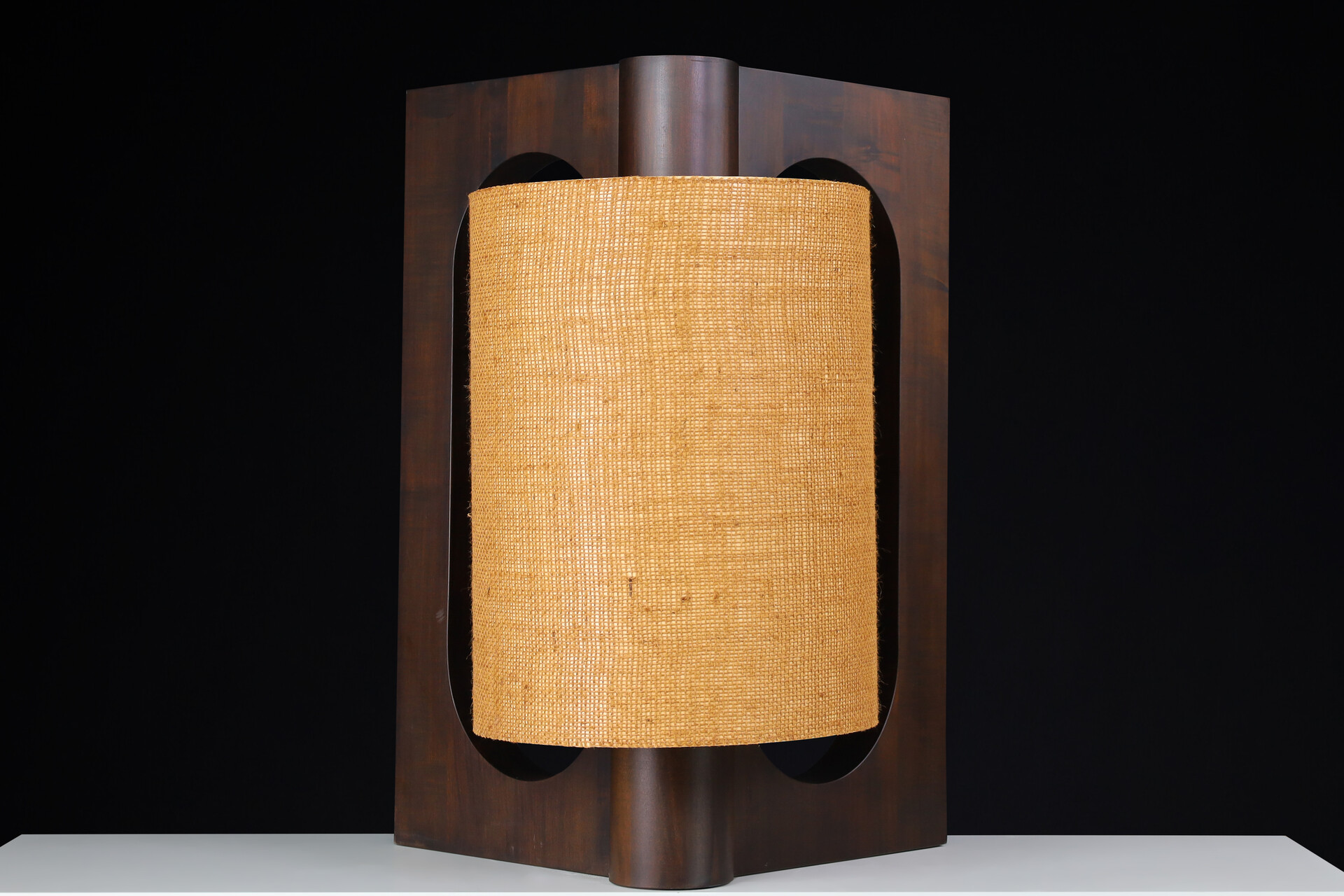Mid century modern Vladimír Nývlt Solid Wood Table Lamp, Praque 1970s Late-20th century