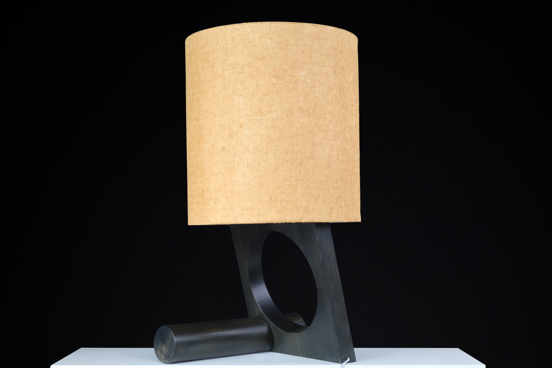 Mid century modern Vladimír Nývlt Solid Wood Table Lamp, Praque 1970s Late-20th century