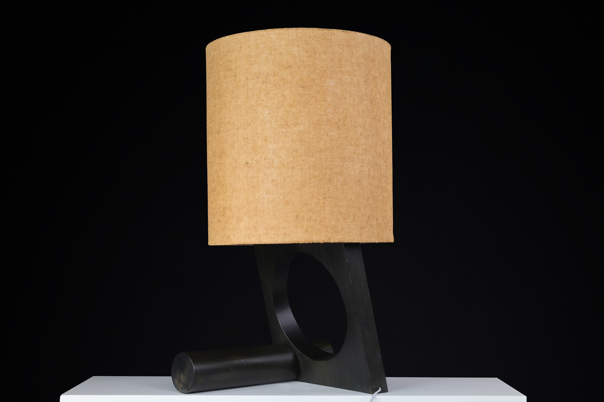 Mid century modern Vladimír Nývlt Solid Wood Table Lamp, Praque 1970s Late-20th century