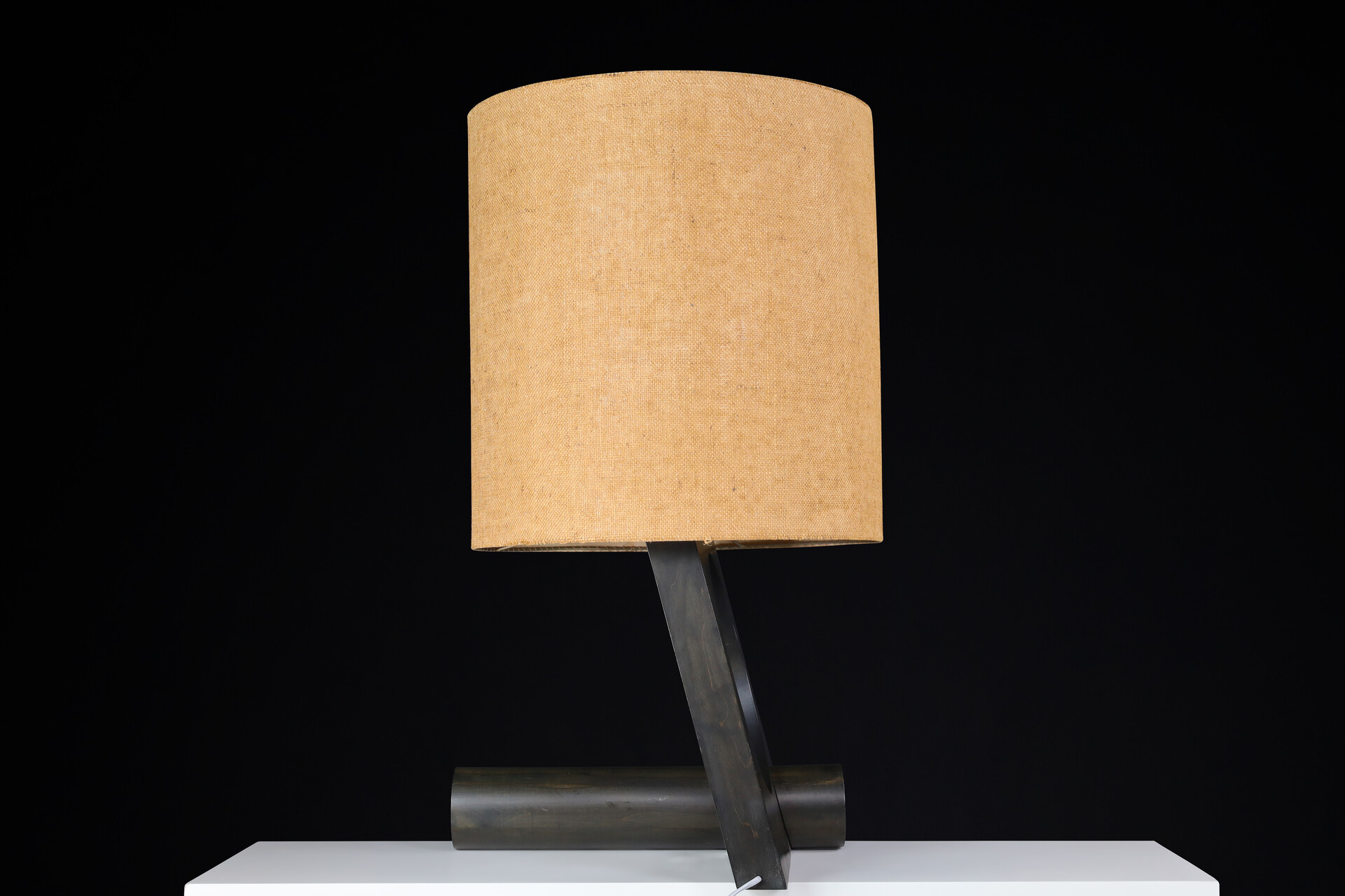 Mid century modern Vladimír Nývlt Solid Wood Table Lamp, Praque 1970s Late-20th century
