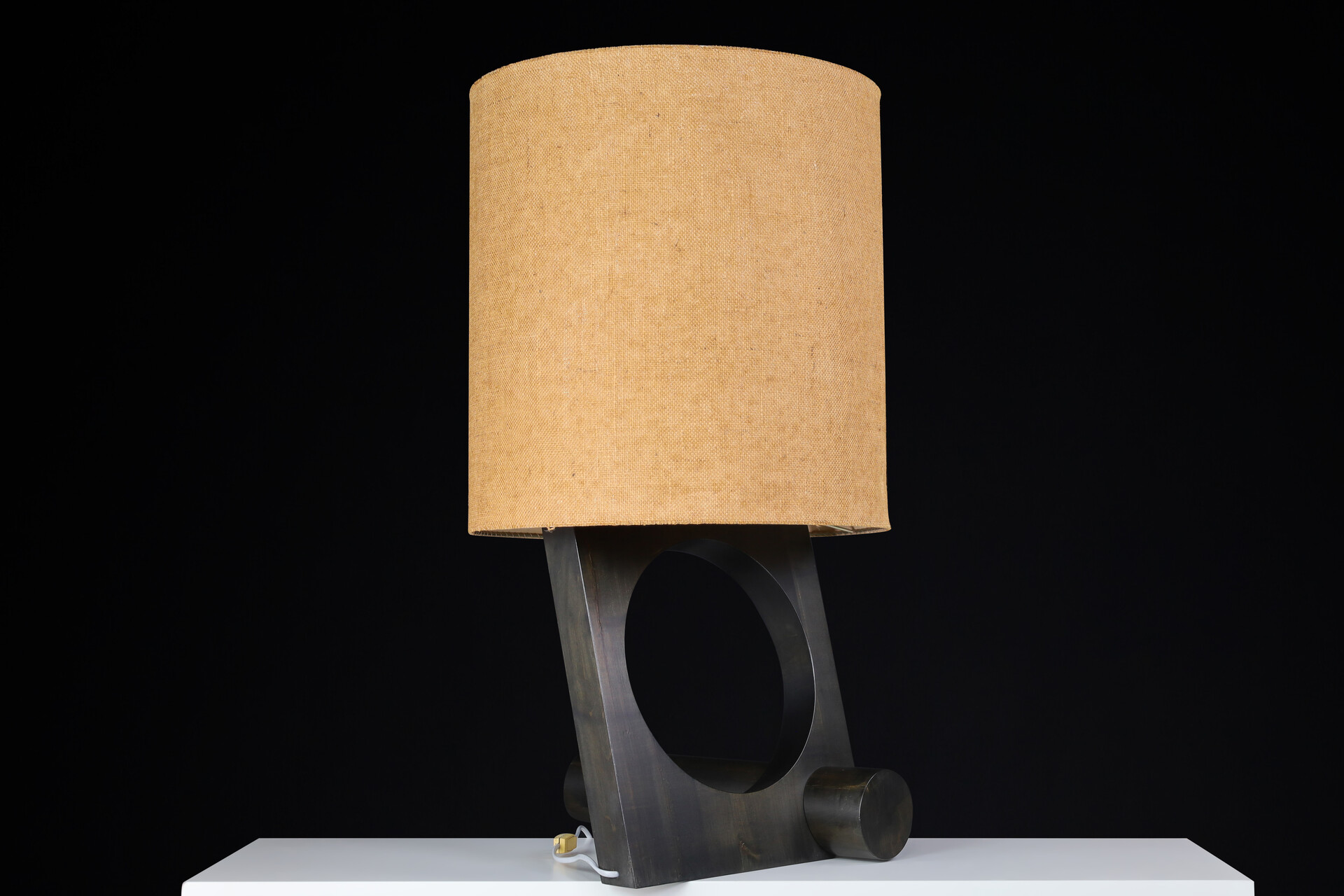 Mid century modern Vladimír Nývlt Solid Wood Table Lamp, Praque 1970s Late-20th century
