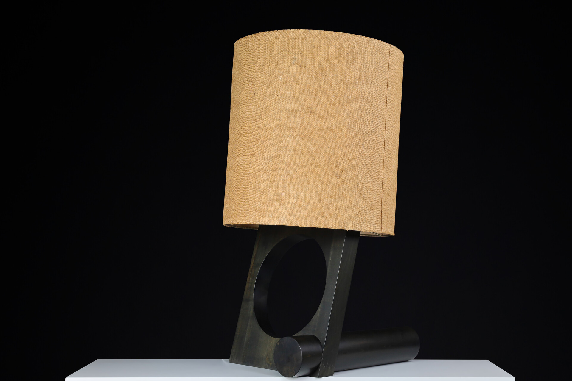 Mid century modern Vladimír Nývlt Solid Wood Table Lamp, Praque 1970s Late-20th century