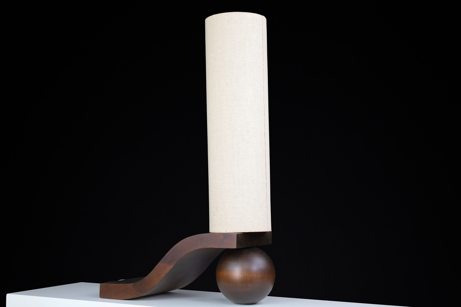 Mid century modern Vladimír Nývlt Solid Wood Table Lamp, Praque 1970s Late-20th century