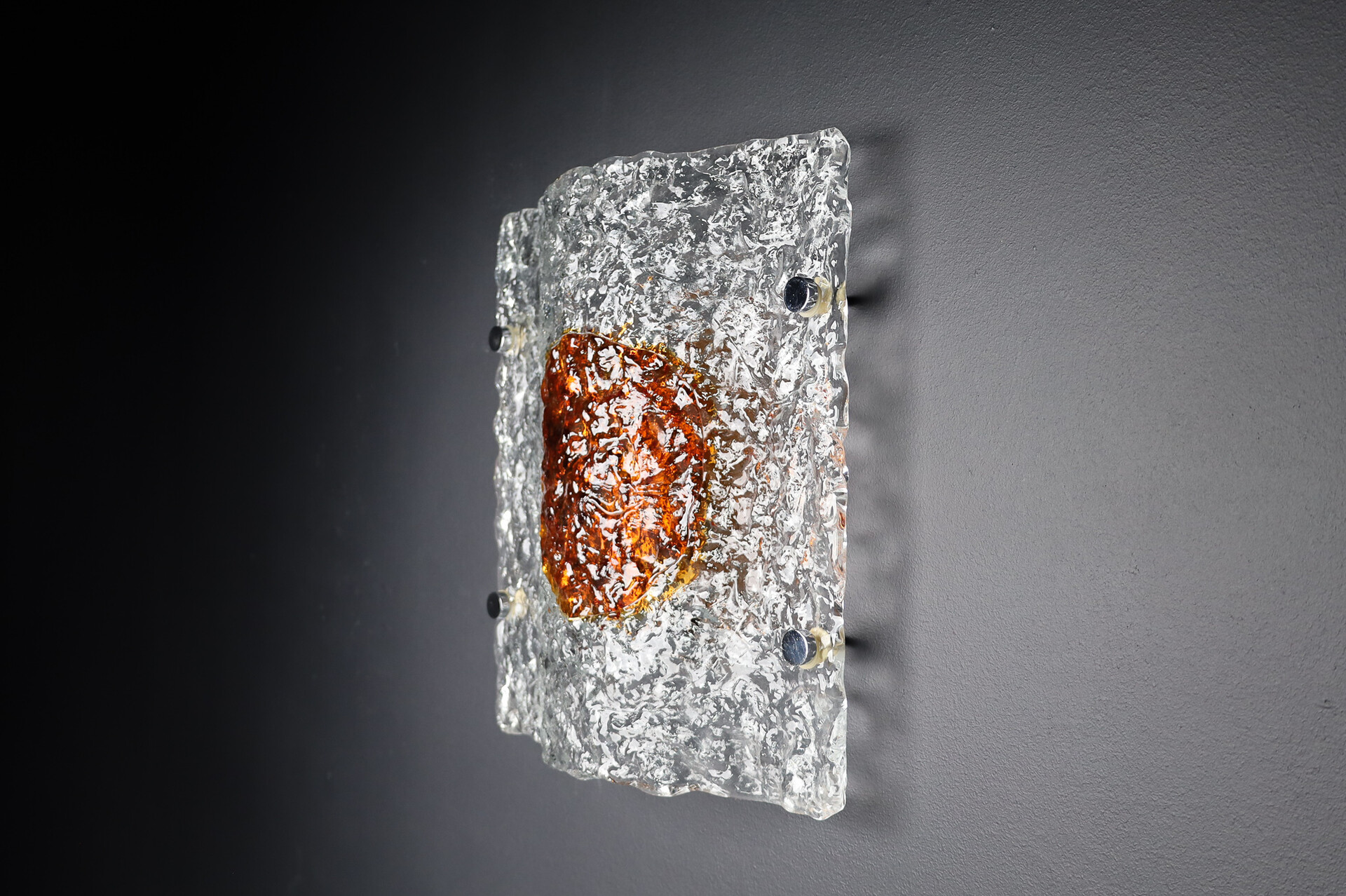 Mid century modern Walllights/sconces by Mazzega Murano Italy 1970s. Late-20th century