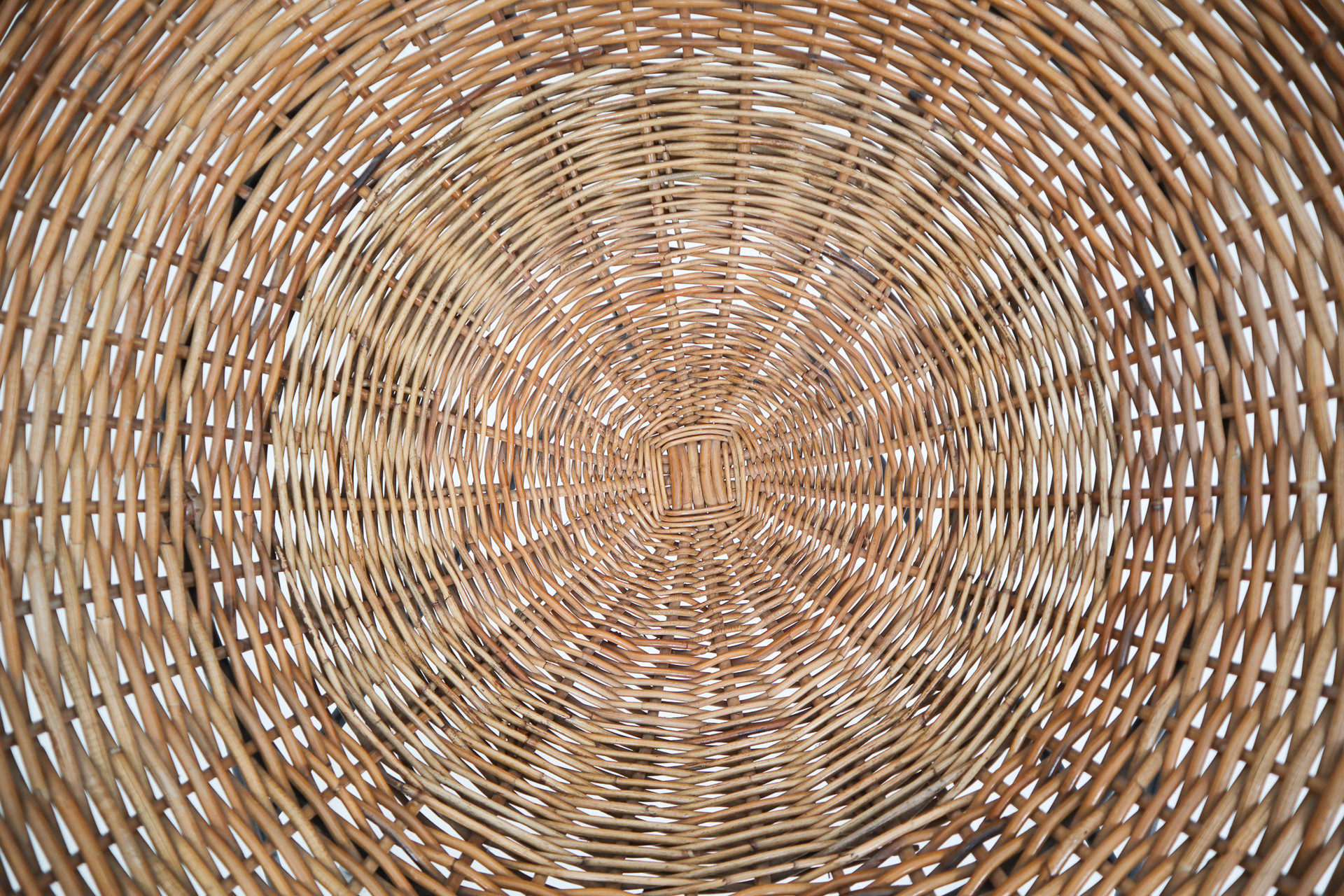 Mid century modern Wicker Midcentury Wicker Easy-Lounge-Patio Chairs Designed in Europe, 1960s Mid-20th century