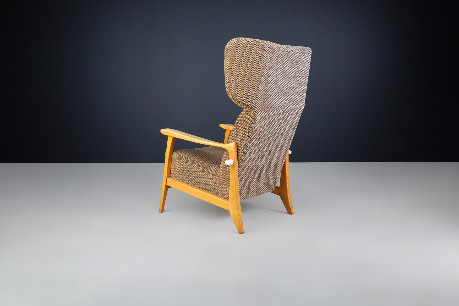 Mid century modern Wingback Lounge Chair by Krásná jizba, Praha 1960s Mid-20th century
