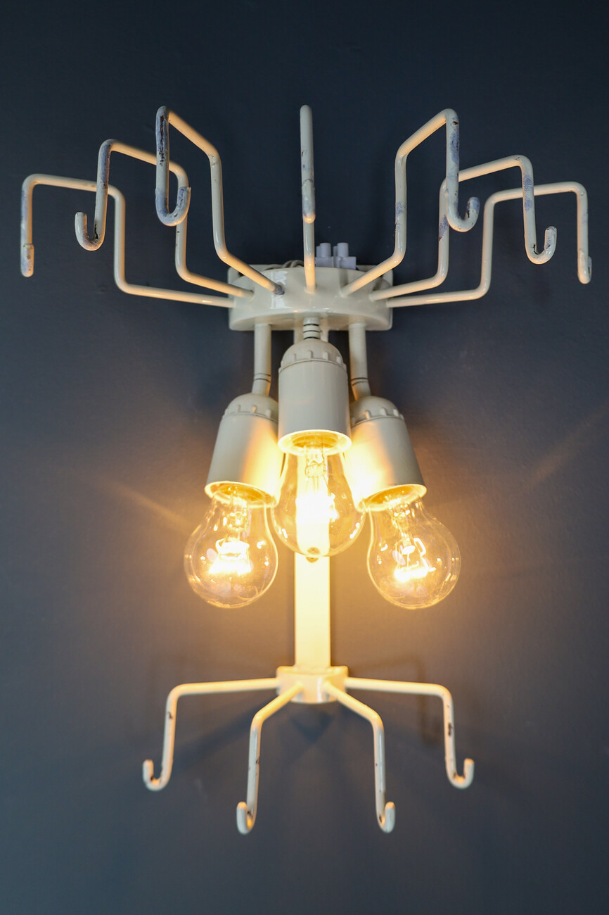 Mid century modern XL Large Venini Murano Wall Lights in Clear and Amber Glass , Italy 1960s Mid-20th century